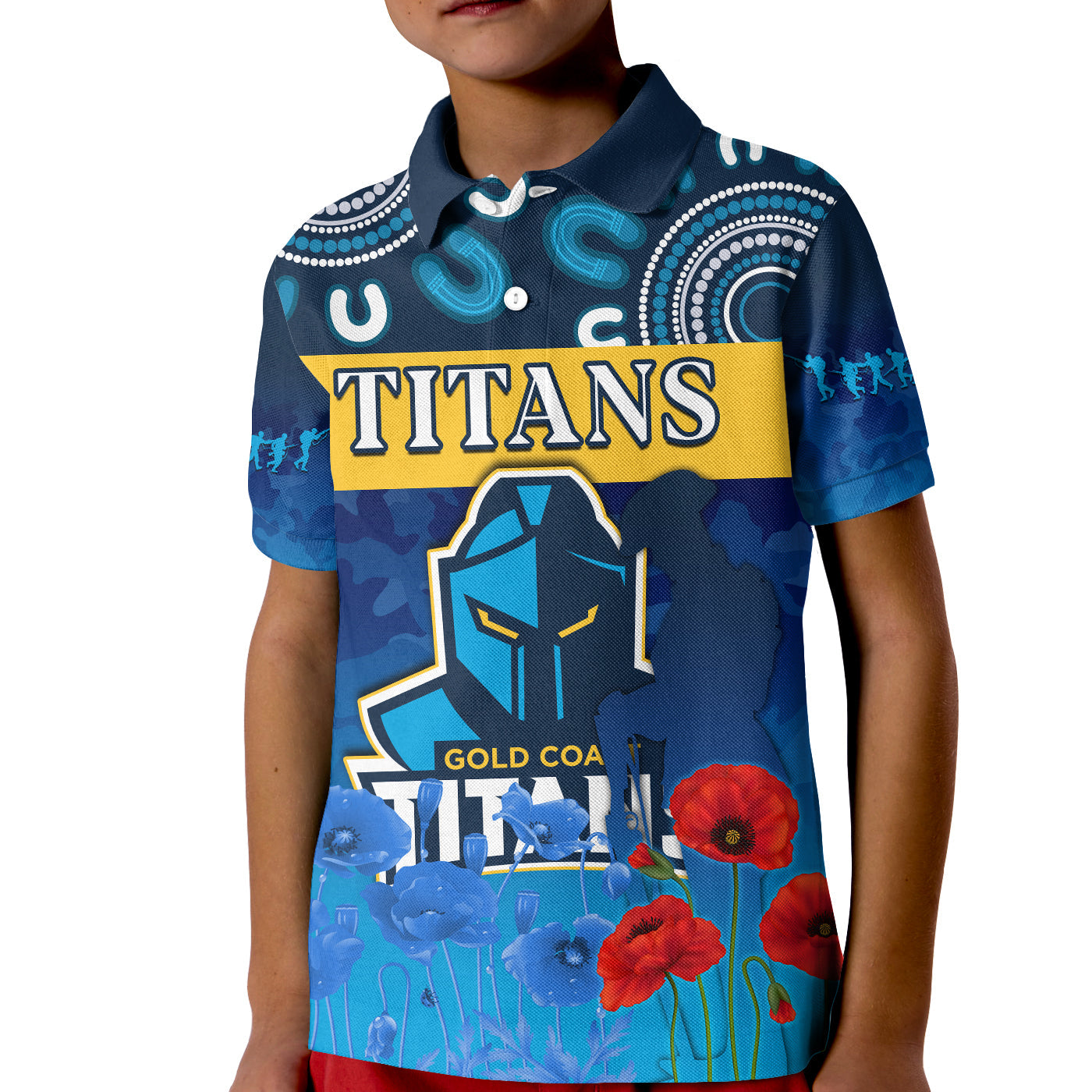 titans-anzac-2022-polo-shirt-kid-gold-coast-aboriginal-lest-we-forget