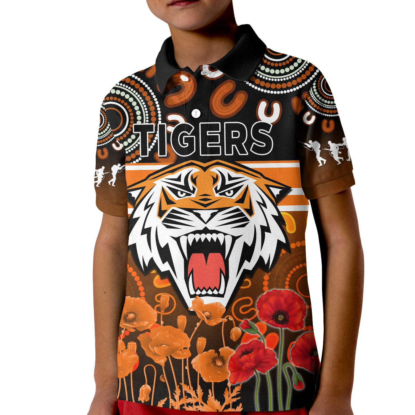 wests-tigers-anzac-2022-polo-shirt-kid-aboriginal-lest-we-forget