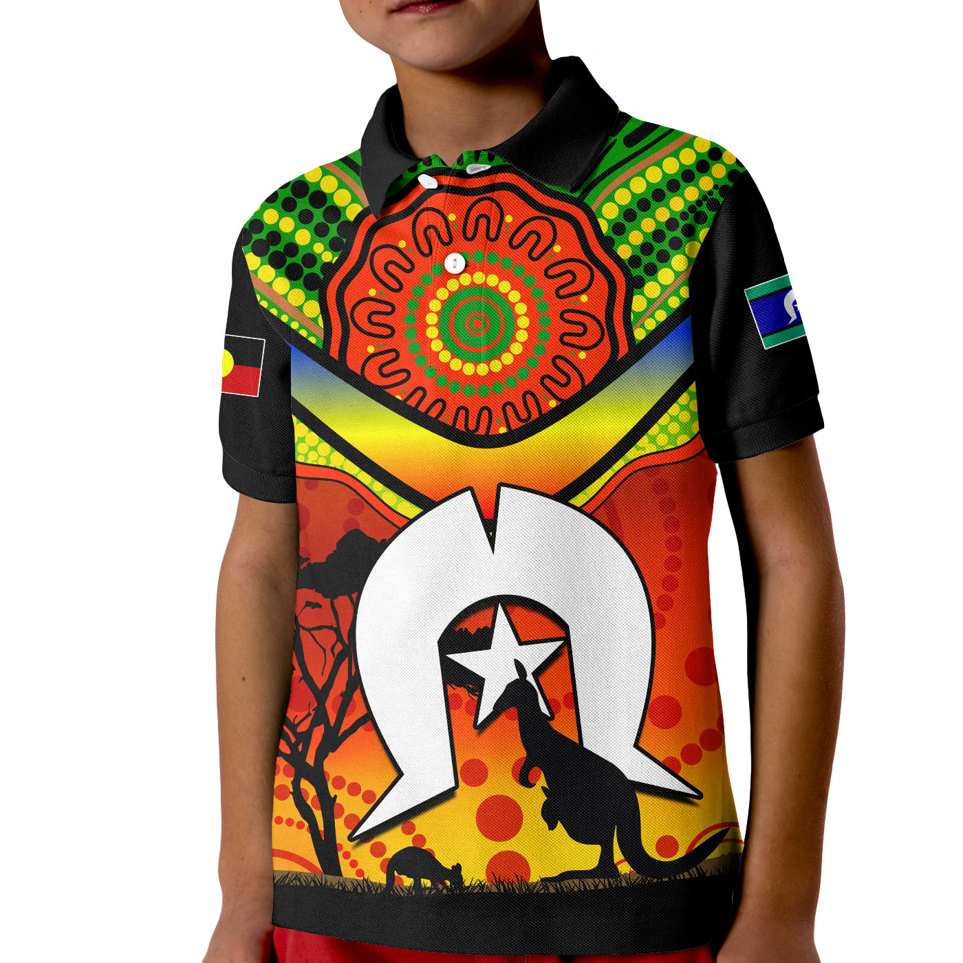 naidoc-week-2022-polo-shirt-dhari-aboriginal-get-up-stand-up-show-up