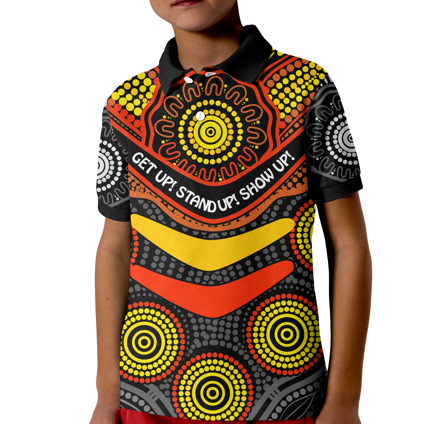 naidoc-week-2022-polo-shirt-kid-aboriginal-get-up-stand-up-show-up