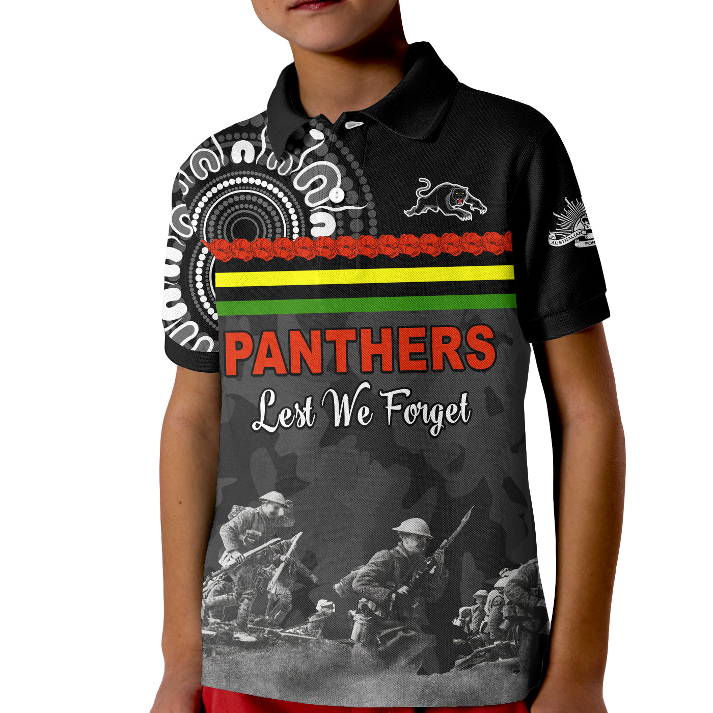 panthers-anzac-day-polo-shirt-kid-aboriginal-lest-we-forget-ver-02