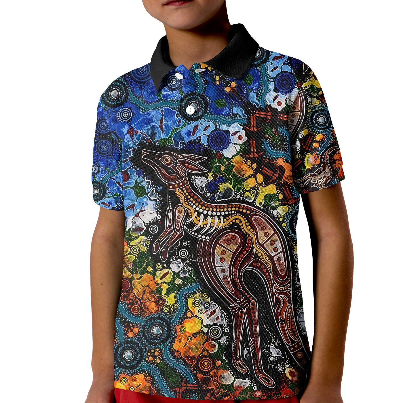 kangaroos-indigenous-polo-shirt-kid-australia