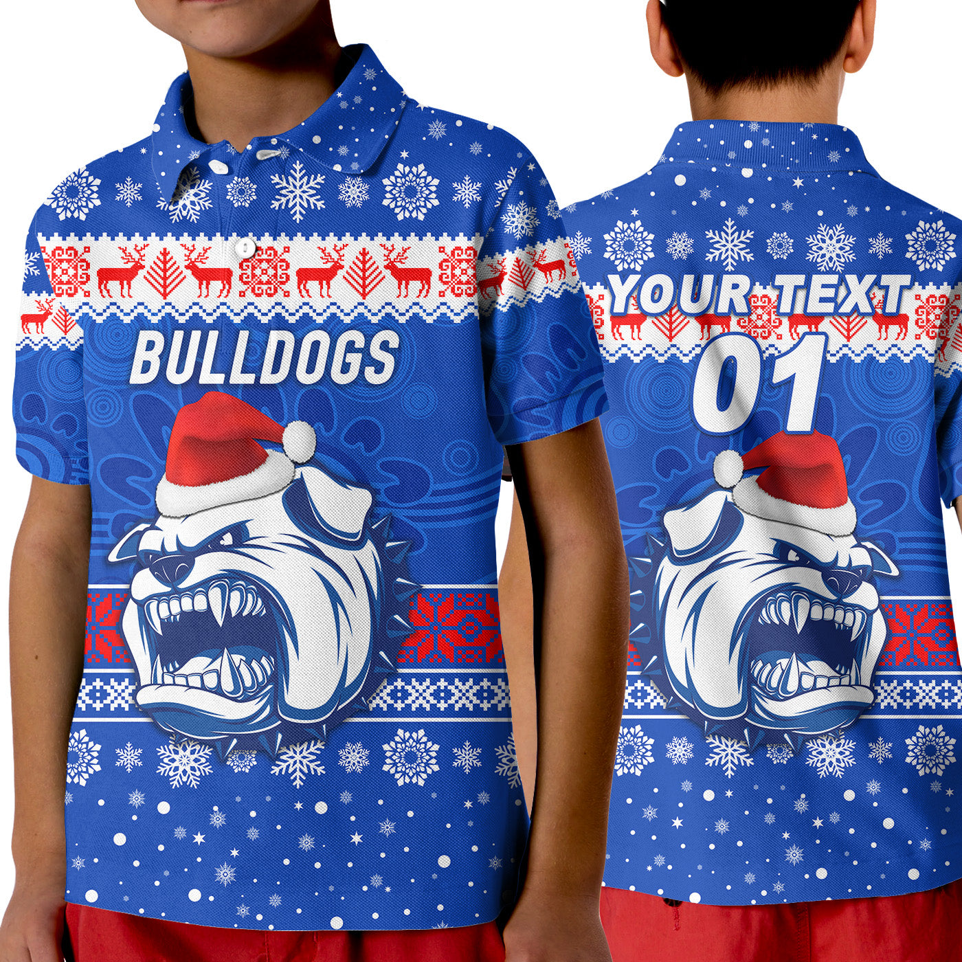 western-bulldogs-polo-shirt-kid-christmas-simple-style