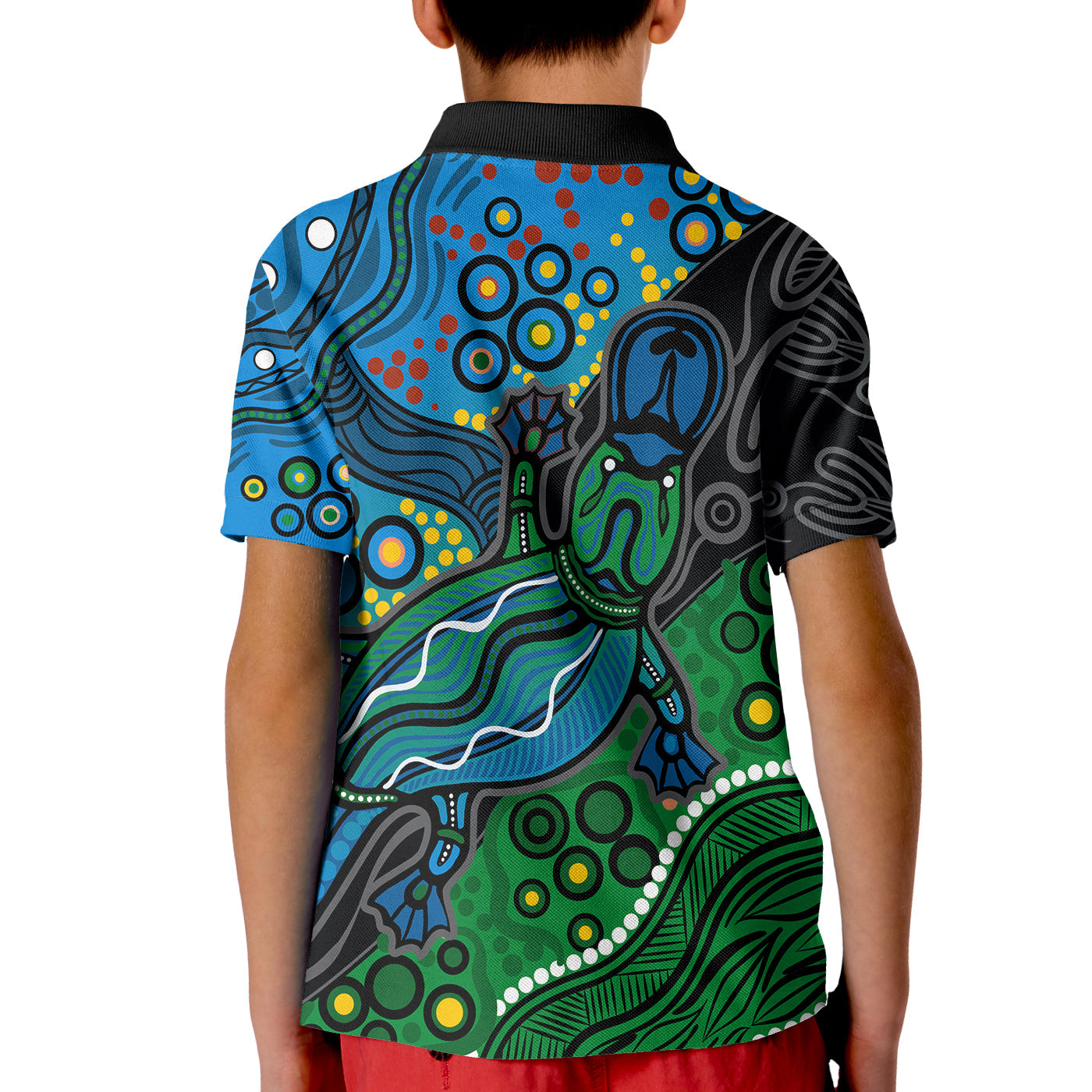 aboriginal-platypus-polo-shirt-kid-tribal-no-2