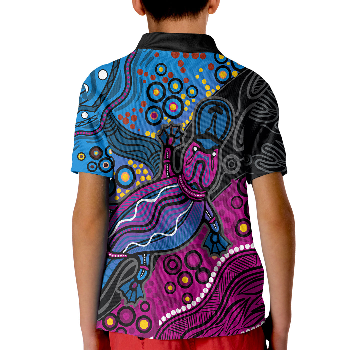 aboriginal-platypus-polo-shirt-kid-tribal-no-3