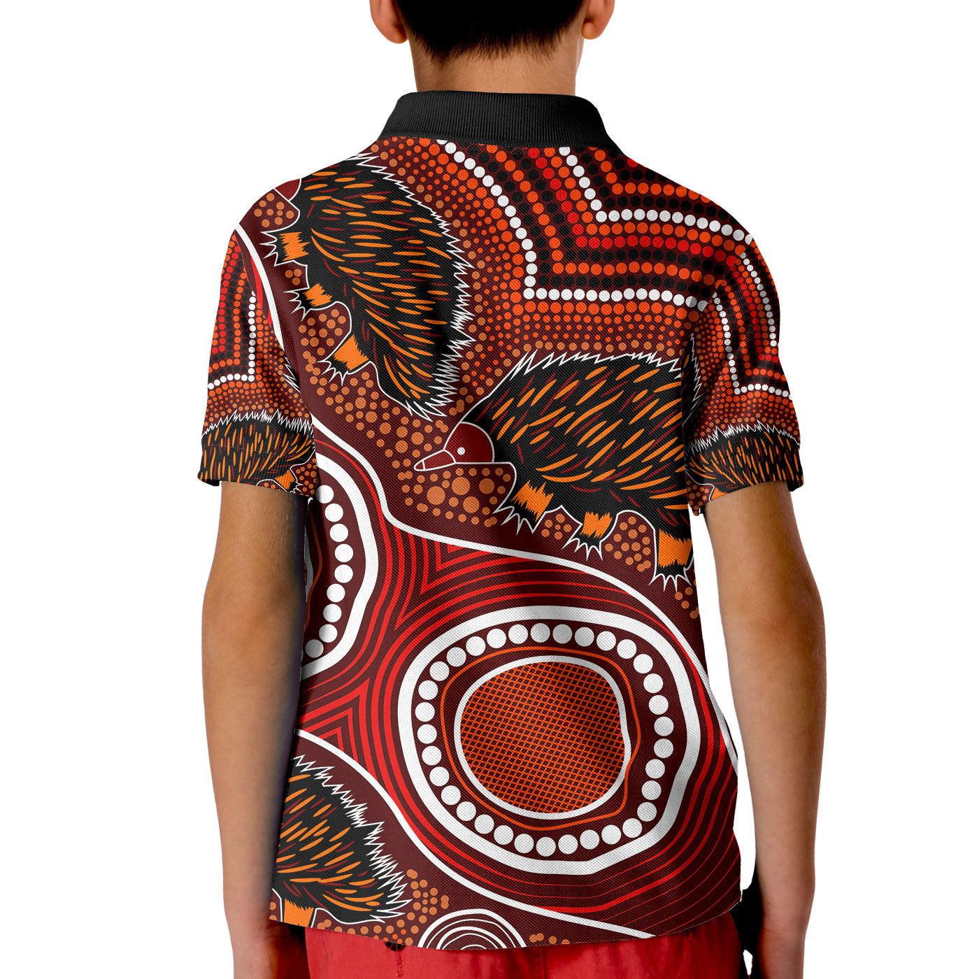 echidna-aboriginal-polo-shirt-kid-style-no-2