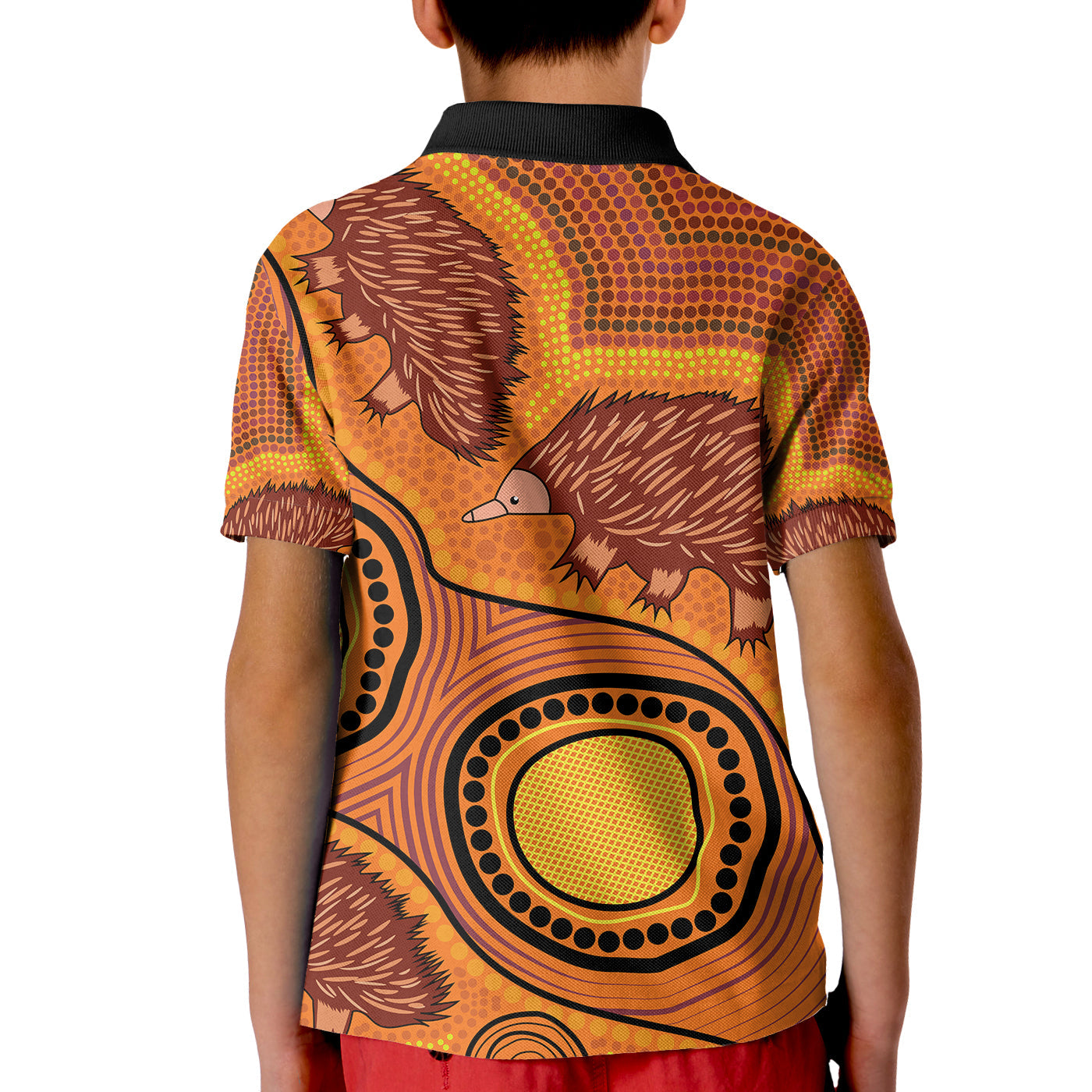 echidna-aboriginal-polo-shirt-kid-style-no-1