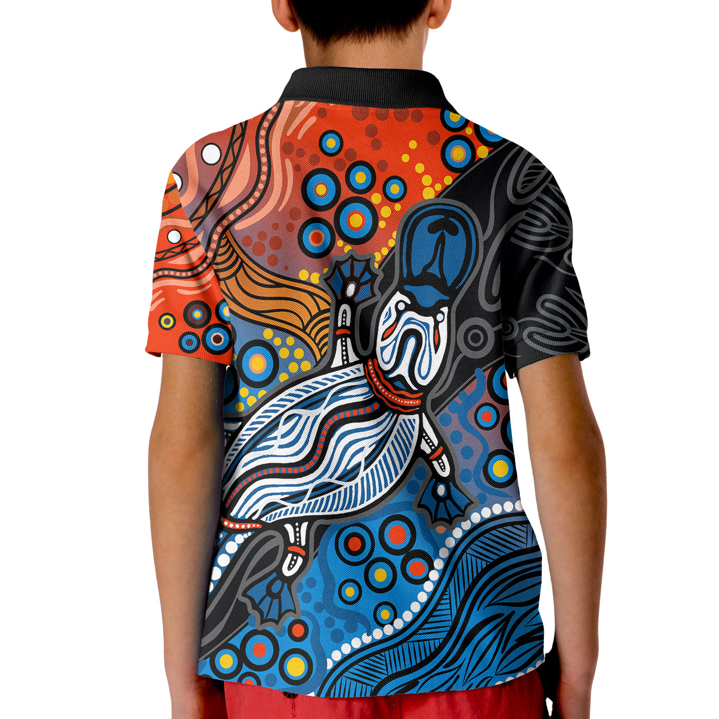 aboriginal-platypus-polo-shirt-kid-tribal-no-4