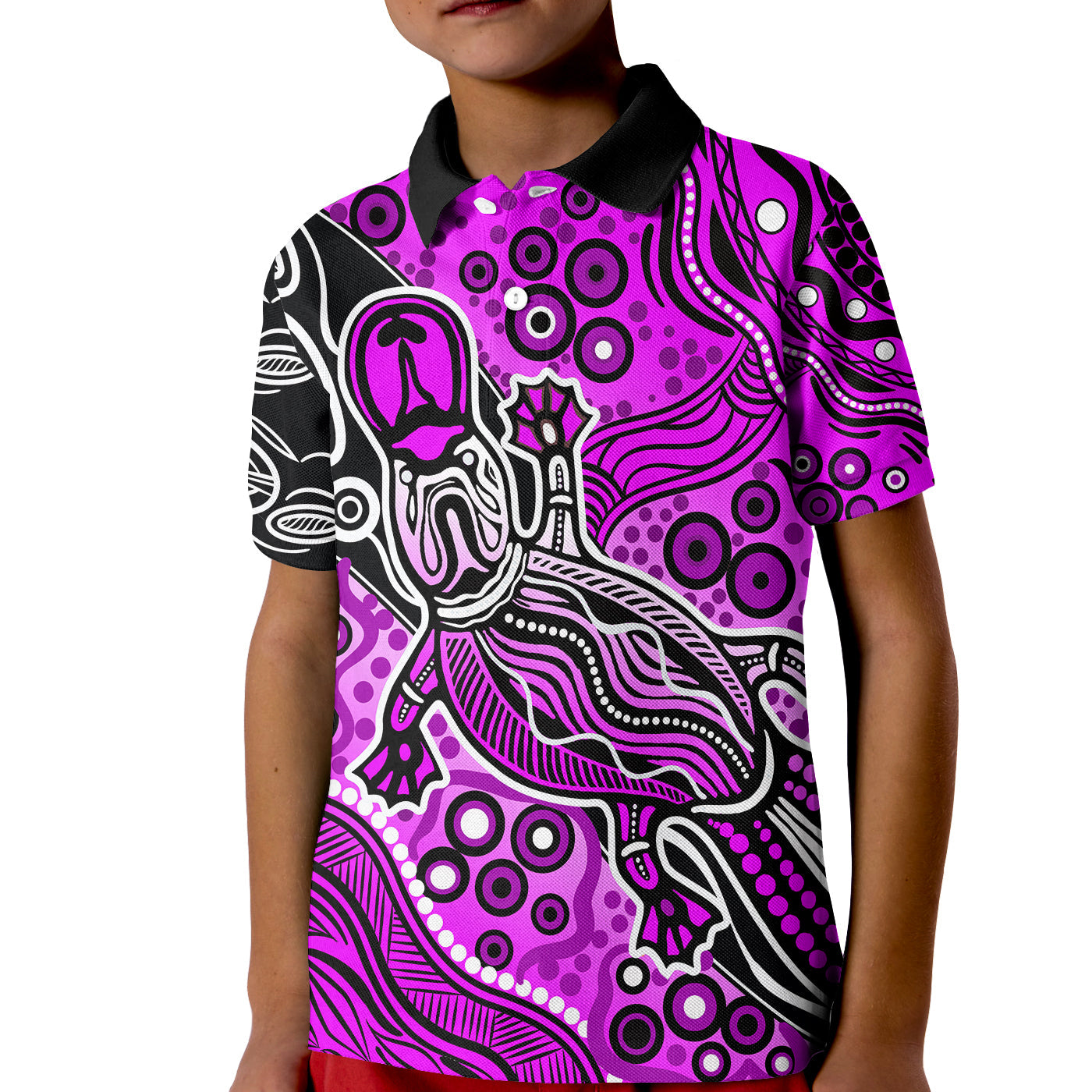 aboriginal-platypus-polo-shirt-kid-tribal-no-1