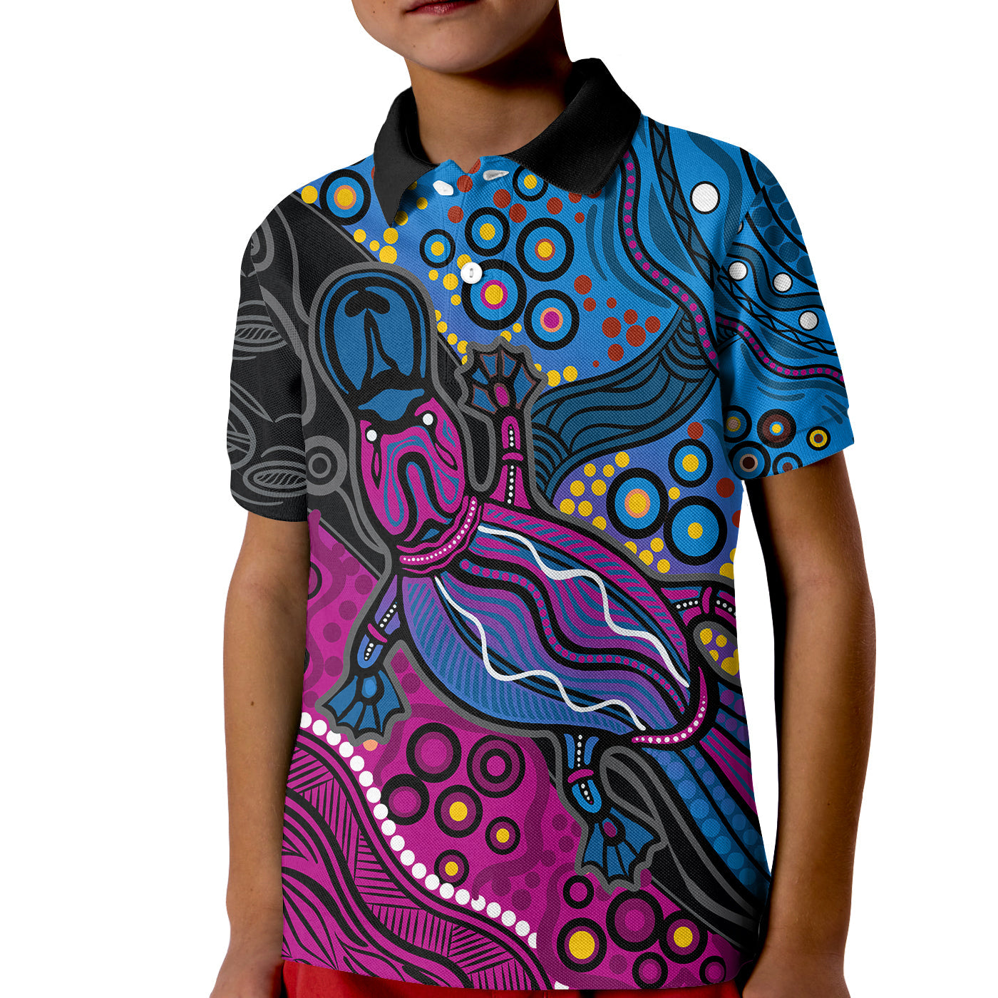 aboriginal-platypus-polo-shirt-kid-tribal-no-3