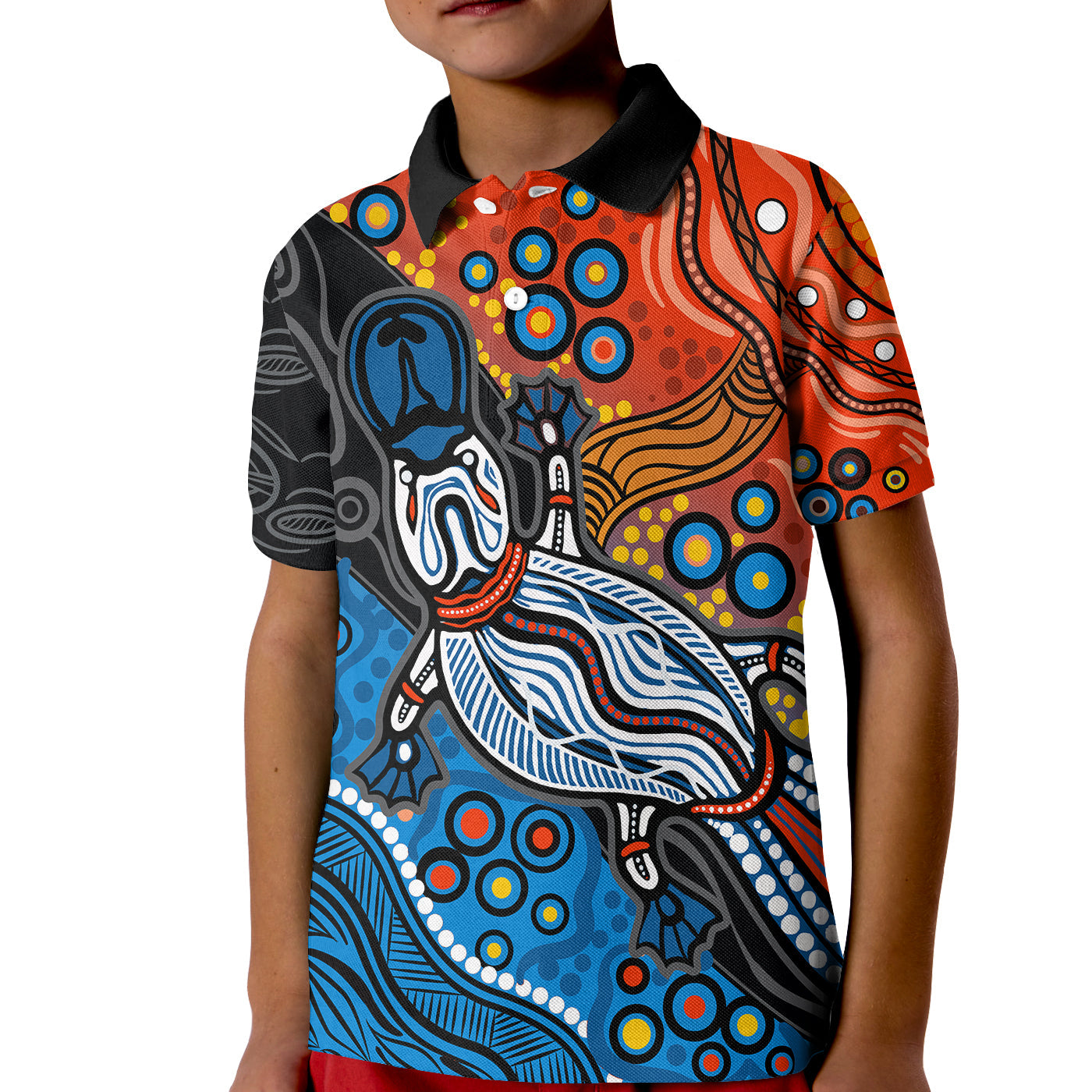 aboriginal-platypus-polo-shirt-kid-tribal-no-4