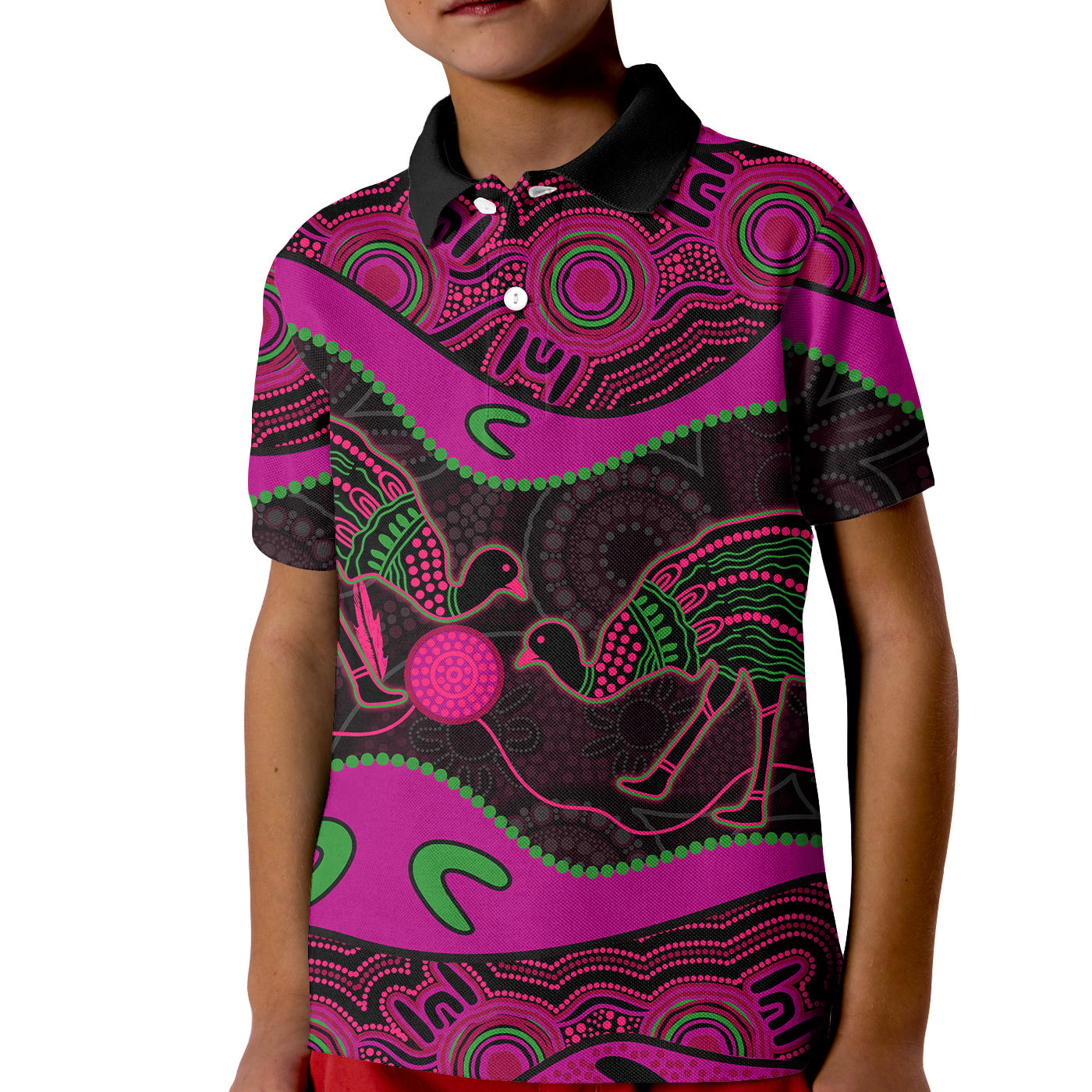 emu-aboriginal-polo-shirt-kid-style-no-4