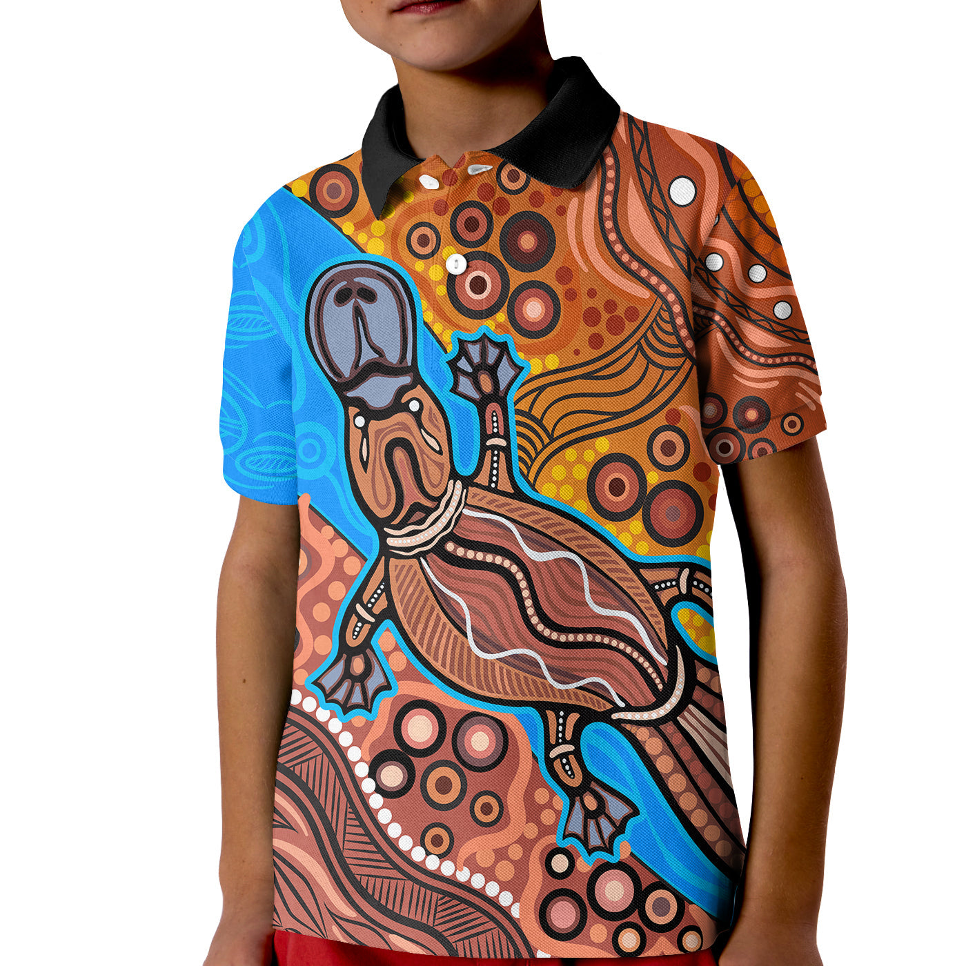 aboriginal-platypus-polo-shirt-kid-tribal-no-5