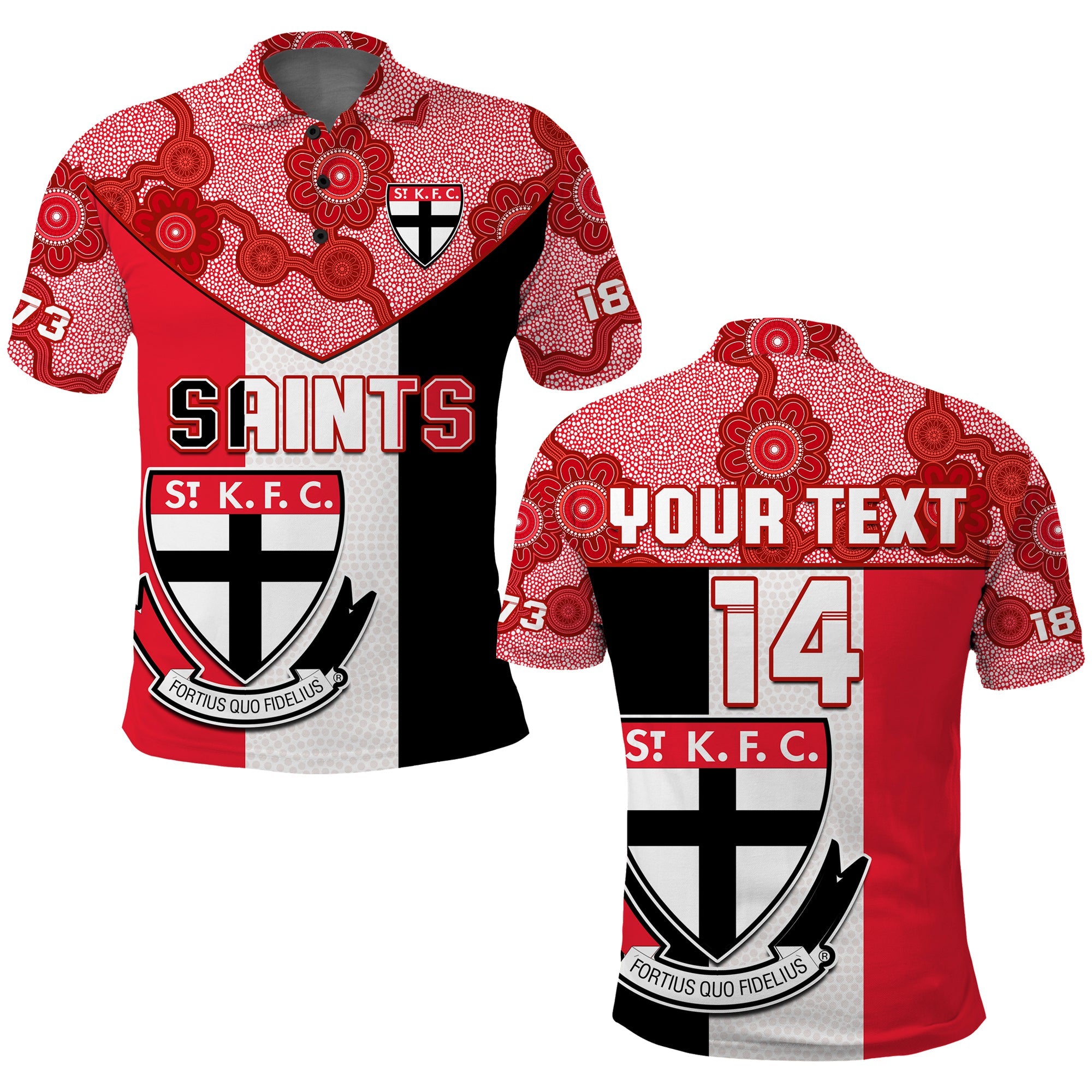 custom-text-and-number-saints-football-polo-shirt-st-kilda-1873-aboriginal-dot-painting