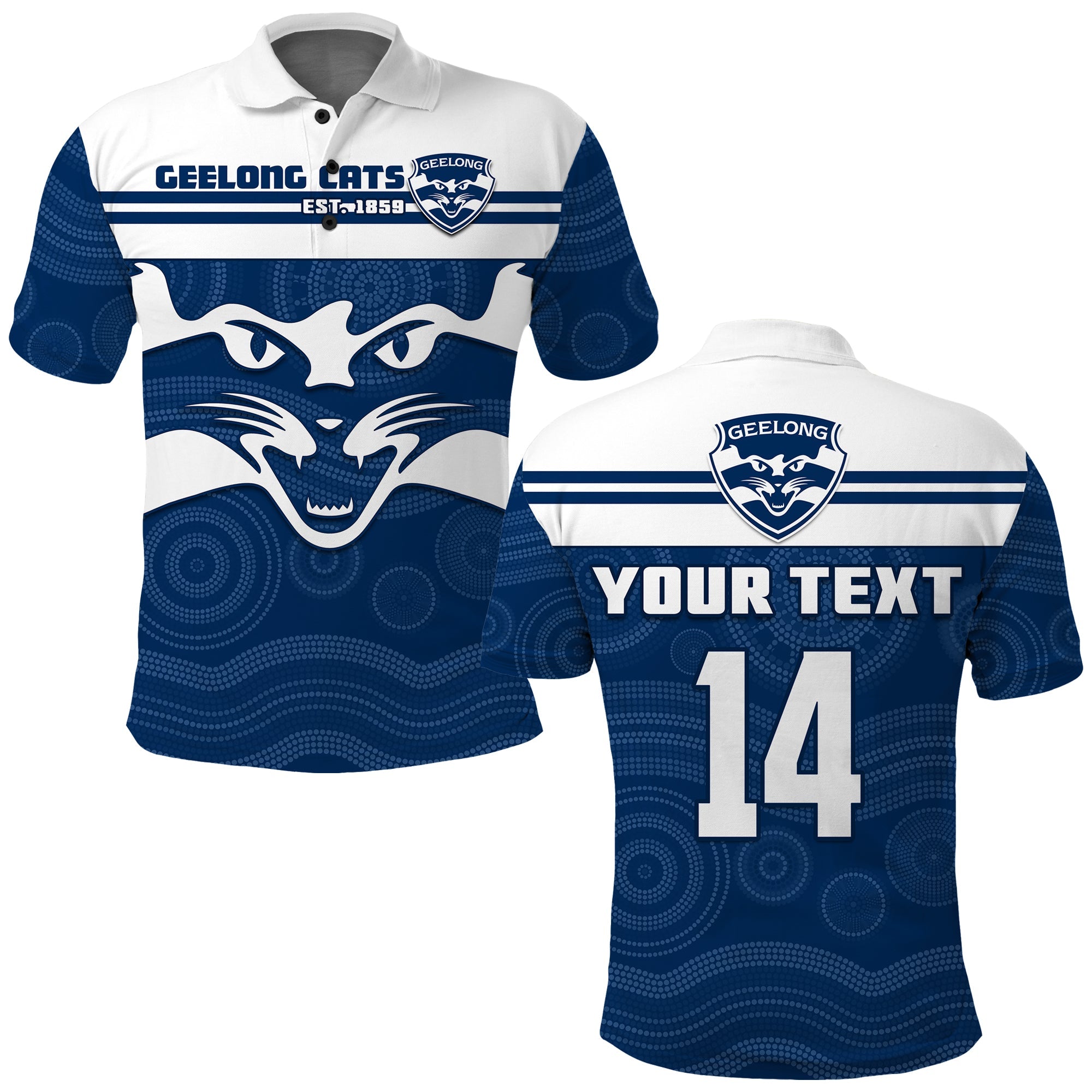 custom-text-and-number-cats-football-polo-shirt-geelong-est-1859-aboriginal-art