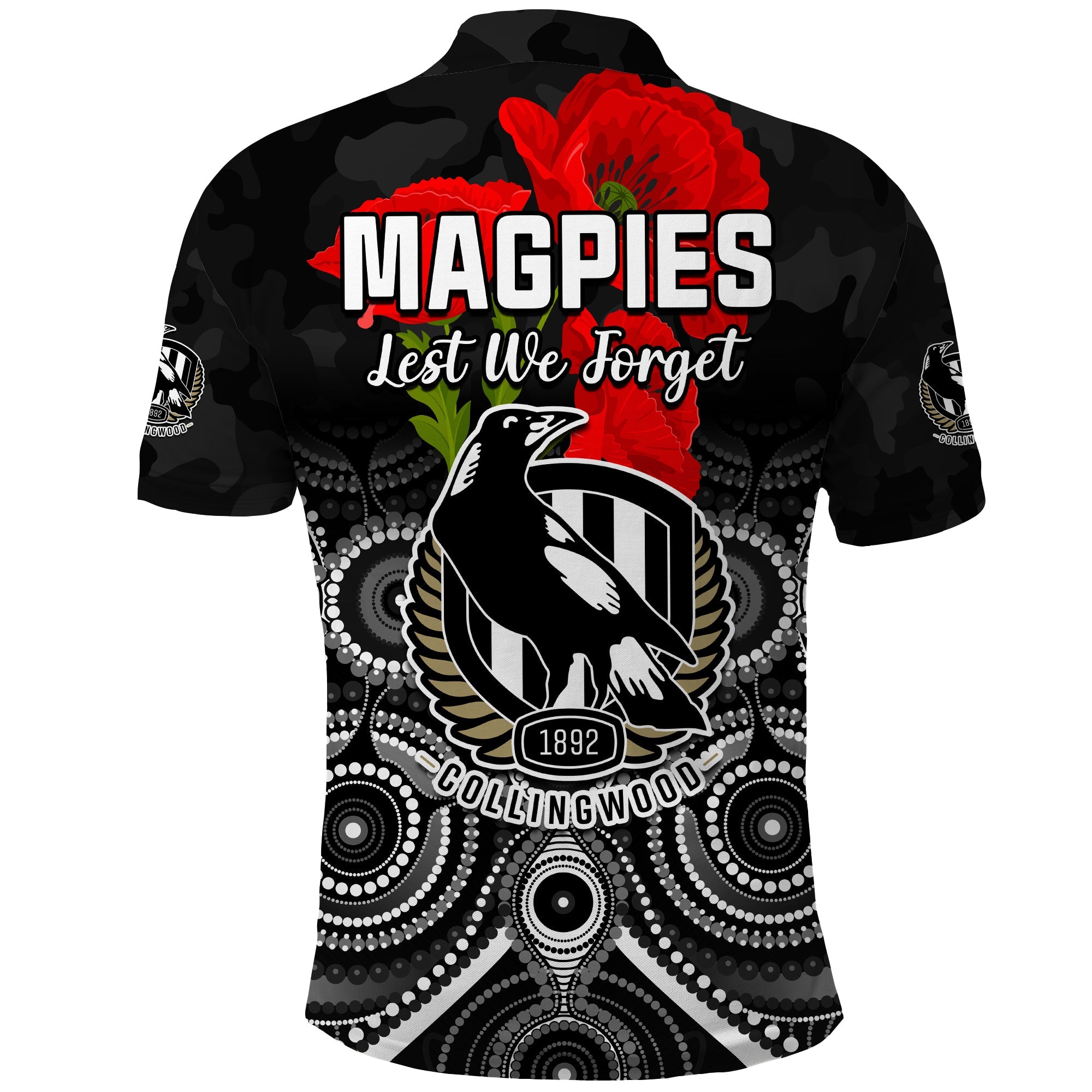 magpies-football-anzac-day-polo-shirt-aboriginal-poppy-flowers