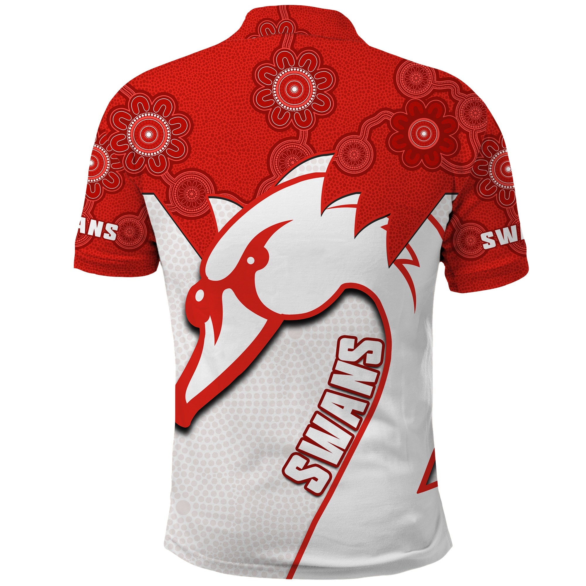 sydney-football-polo-shirt-swans-1874-dot-painting-artsy