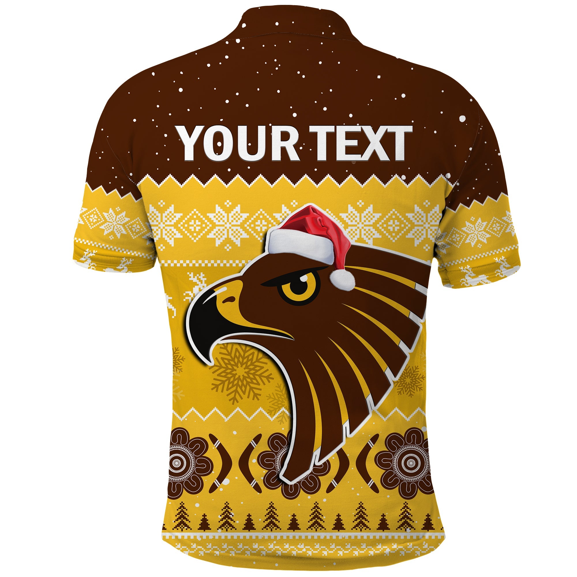 custom-personalised-hawthorn-football-polo-shirt-hawks-indigenous-merry-christmas