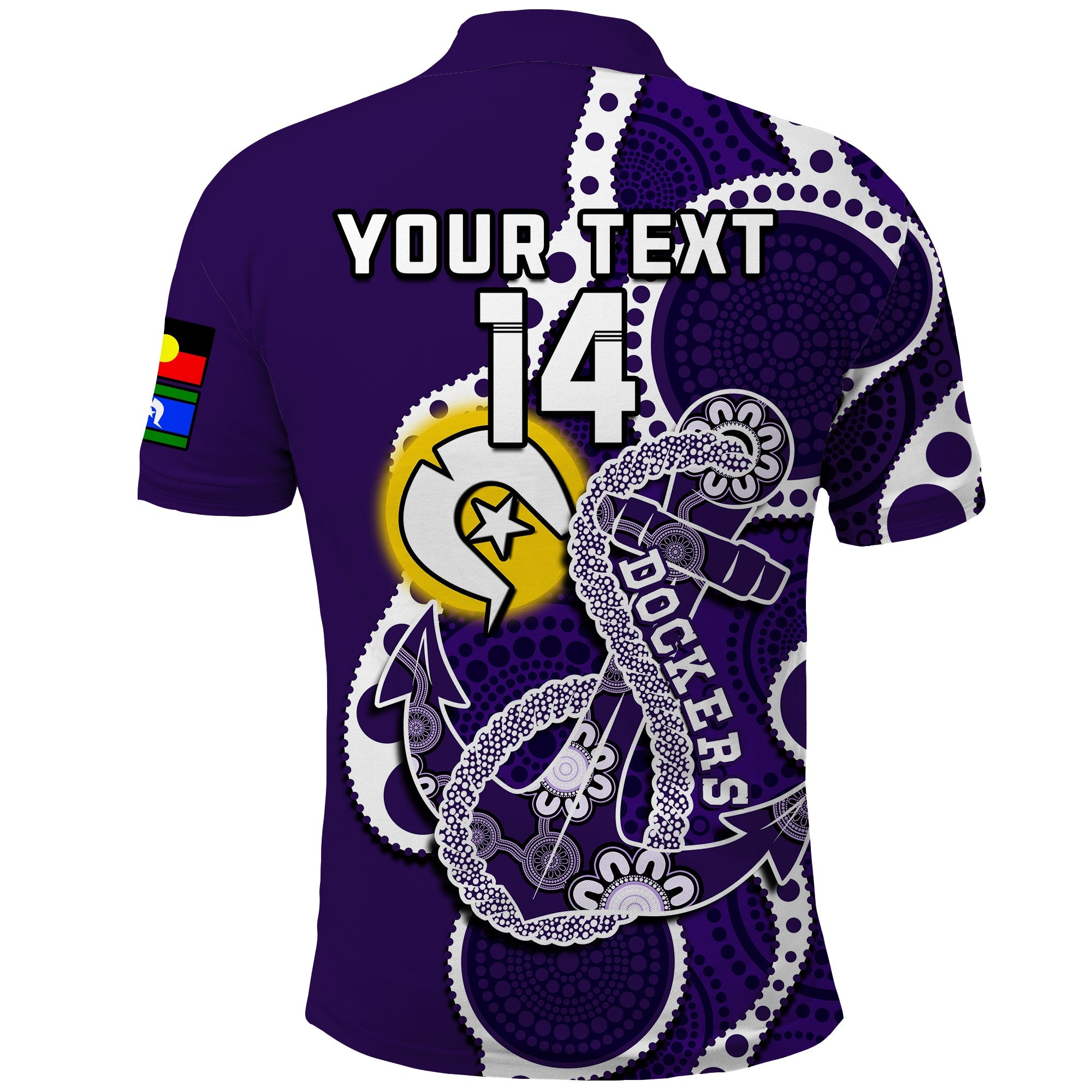 custom-text-and-number-fremantle-football-naidoc-2023-polo-shirt-dockers-for-our-elders-indigenous-art