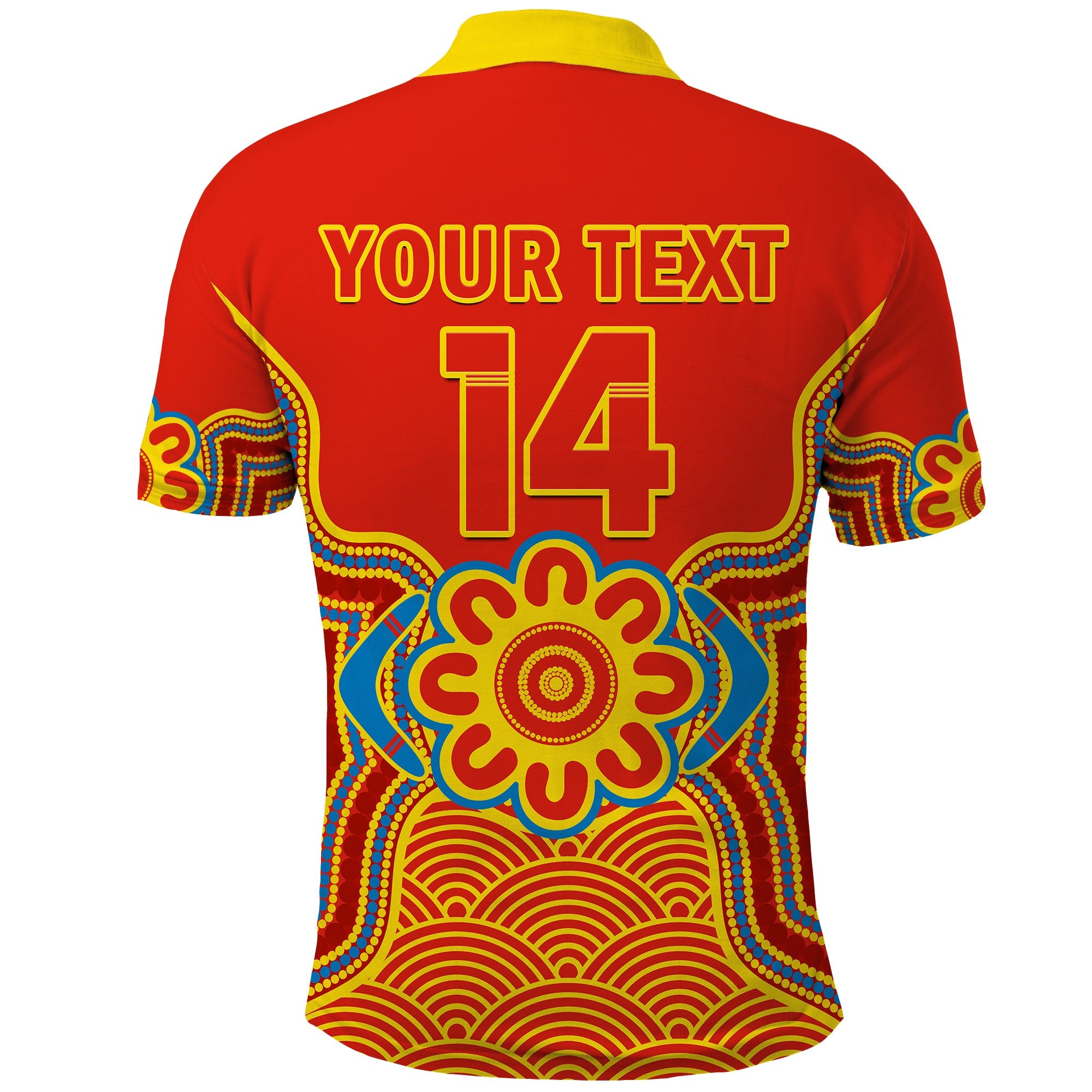 custom-text-and-number-gold-coast-football-polo-shirt-suns-indigenous-pattern