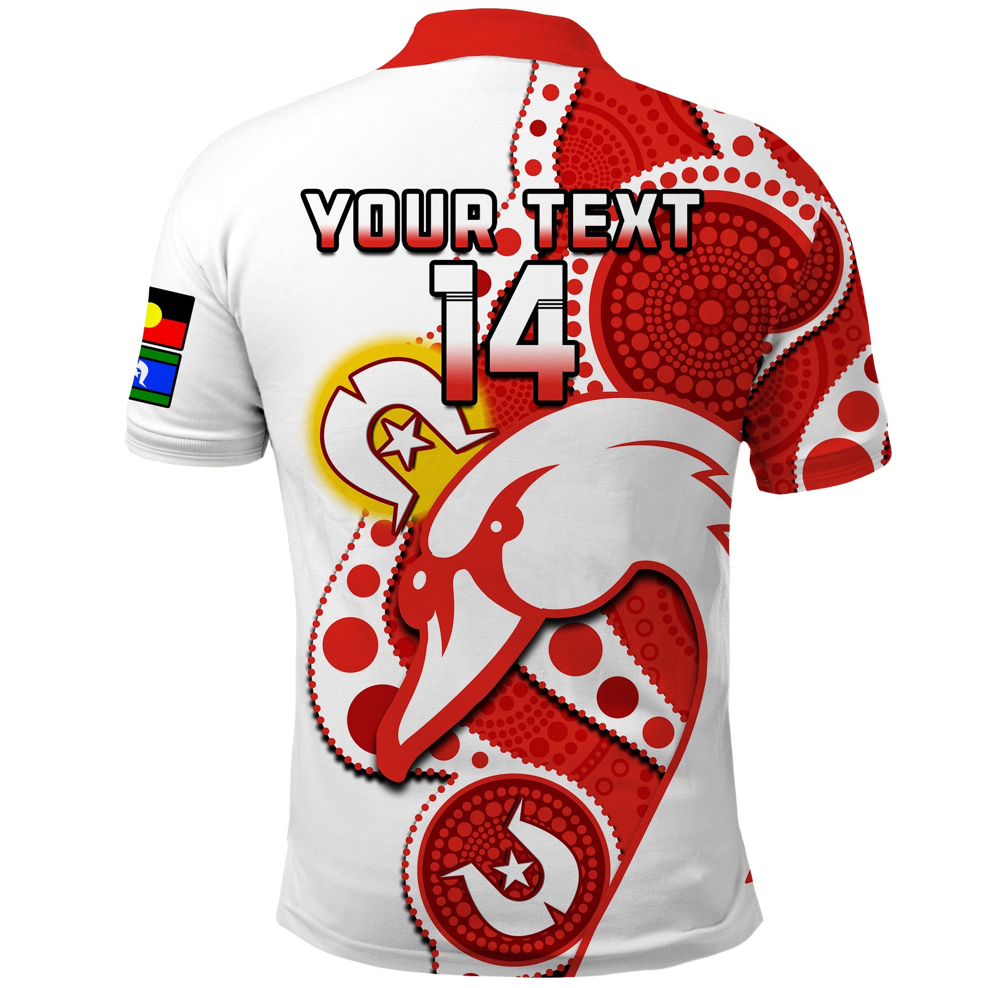 custom-text-and-number-swans-football-naidoc-2023-polo-shirt-sydney-for-our-elders-indigenous-art