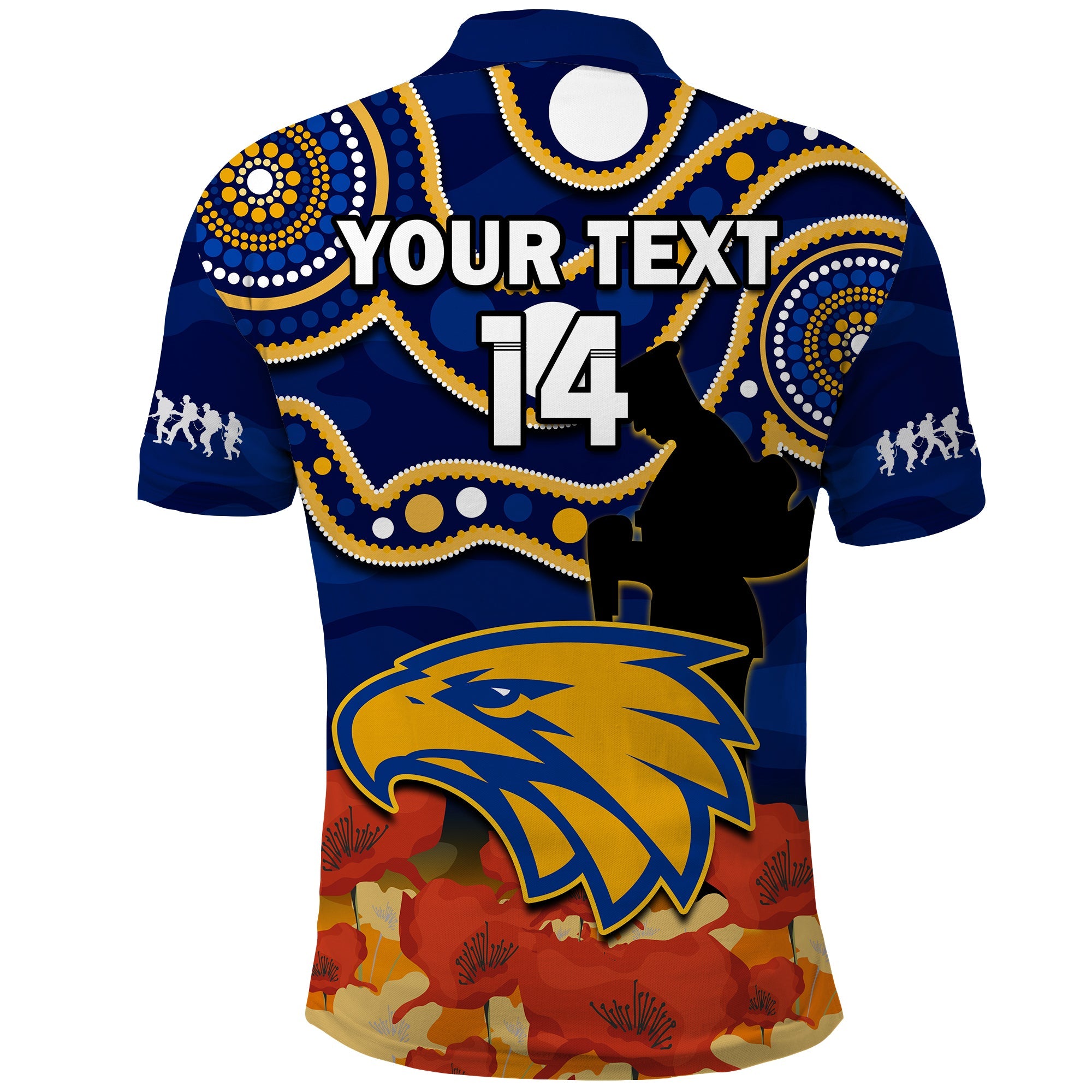 custom-text-and-number-eagles-football-anzac-2023-polo-shirt-west-coast-indigenous-mix-poppy-camouflage