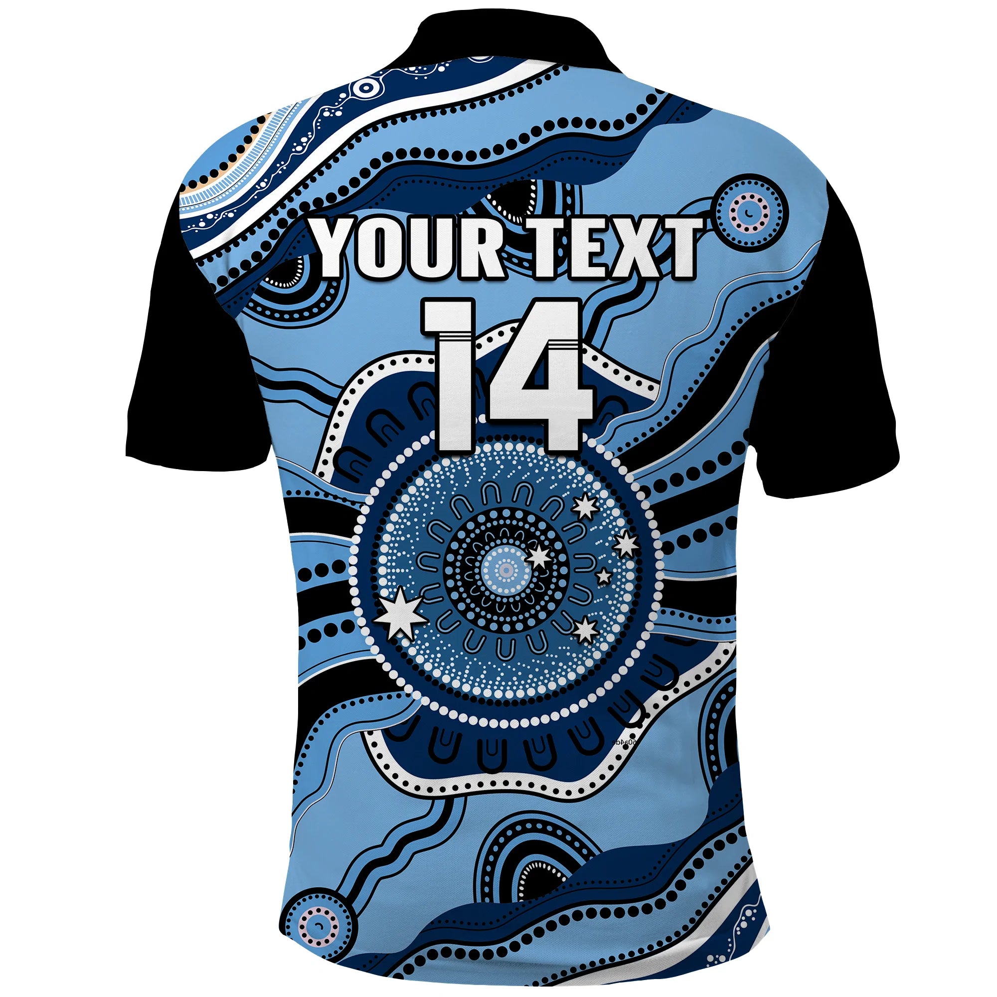 custom-text-and-number-sydney-football-polo-shirt-aboriginal-go-sky-blues-art