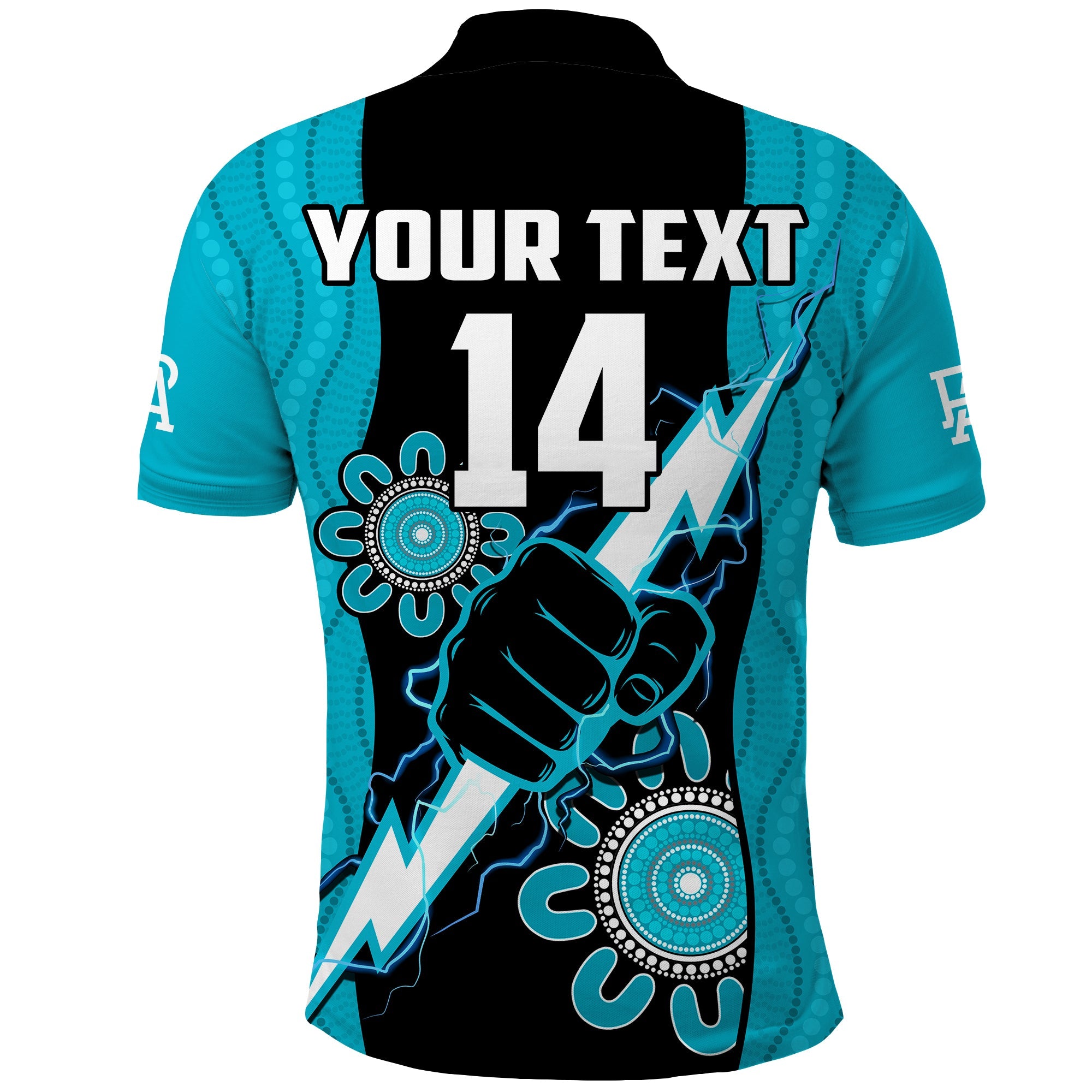 custom-text-and-number-port-adelaide-football-polo-shirt-power-thunder-hand-mix-aboriginal-dynamic