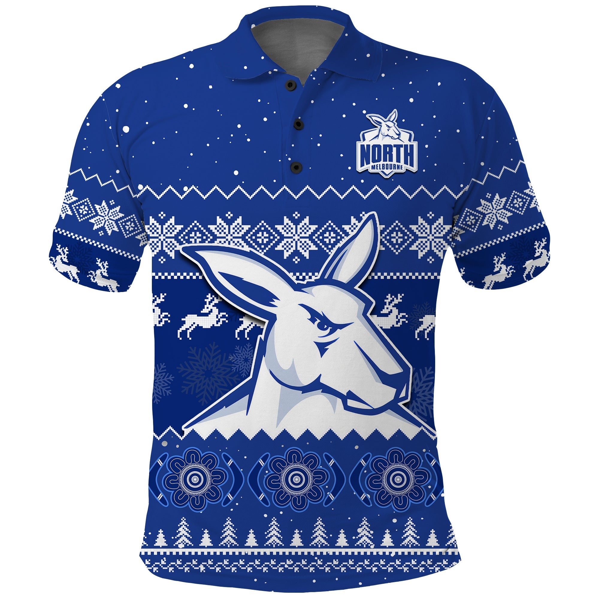 custom-personalised-melbourne-football-polo-shirt-north-kangaroos-indigenous-merry-christmas