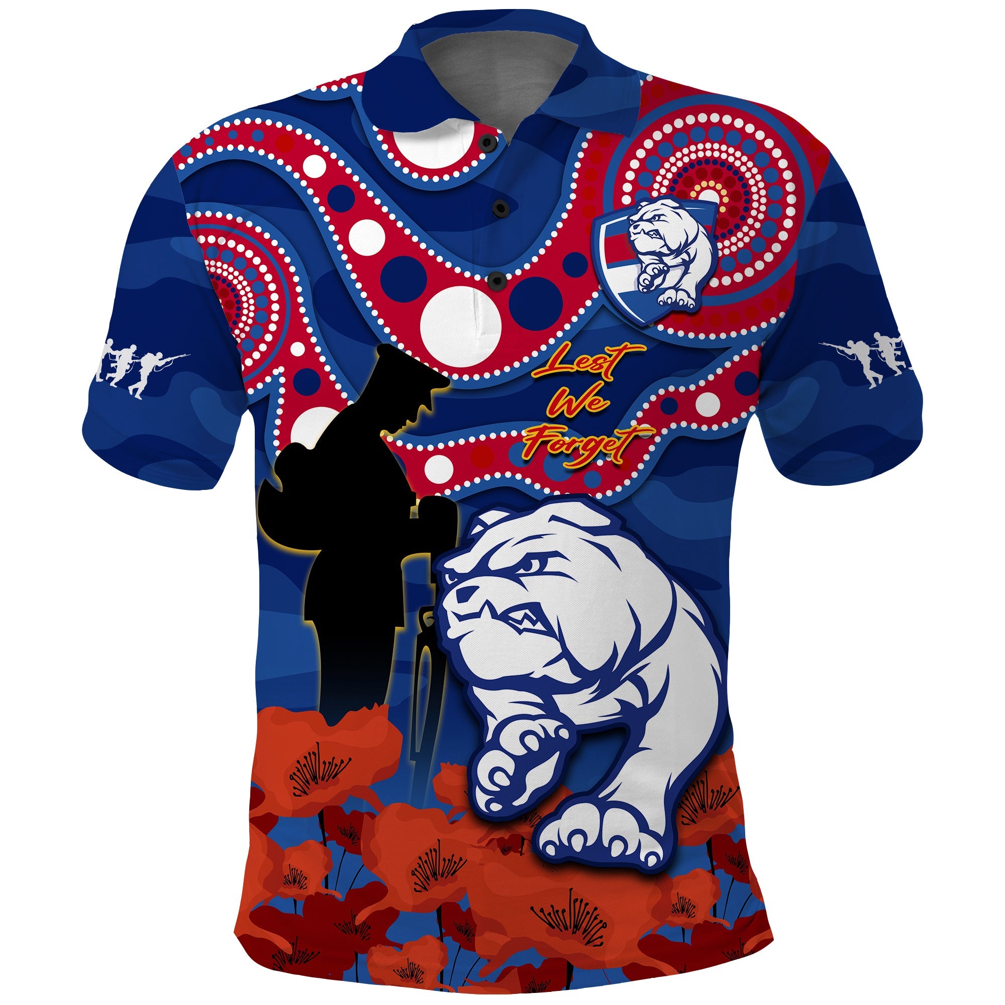 western-bulldogs-football-anzac-2023-polo-shirt-doggies-aboriginal-mix-poppy-camouflage