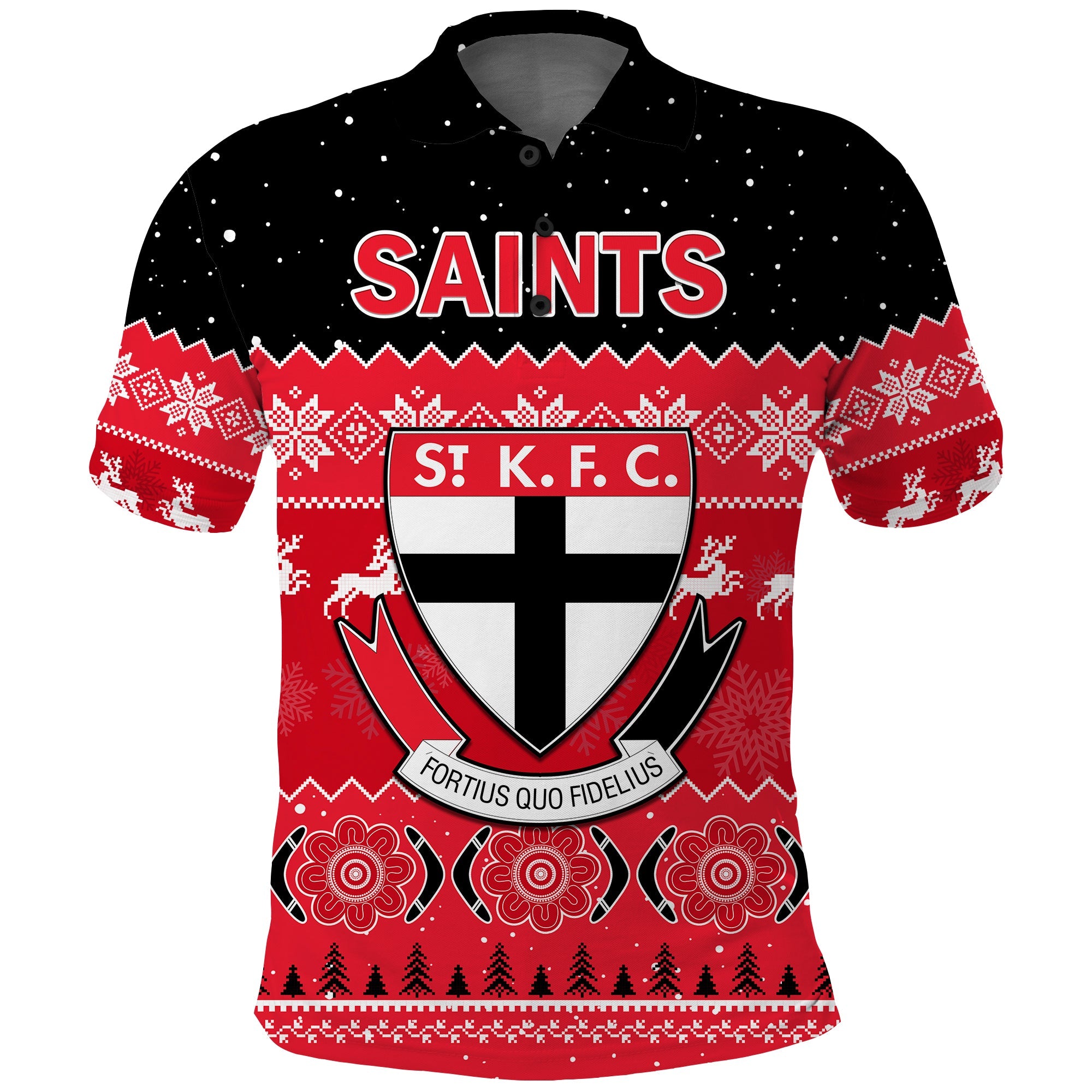 custom-personalised-st-kilda-football-polo-shirt-saints-indigenous-merry-christmas