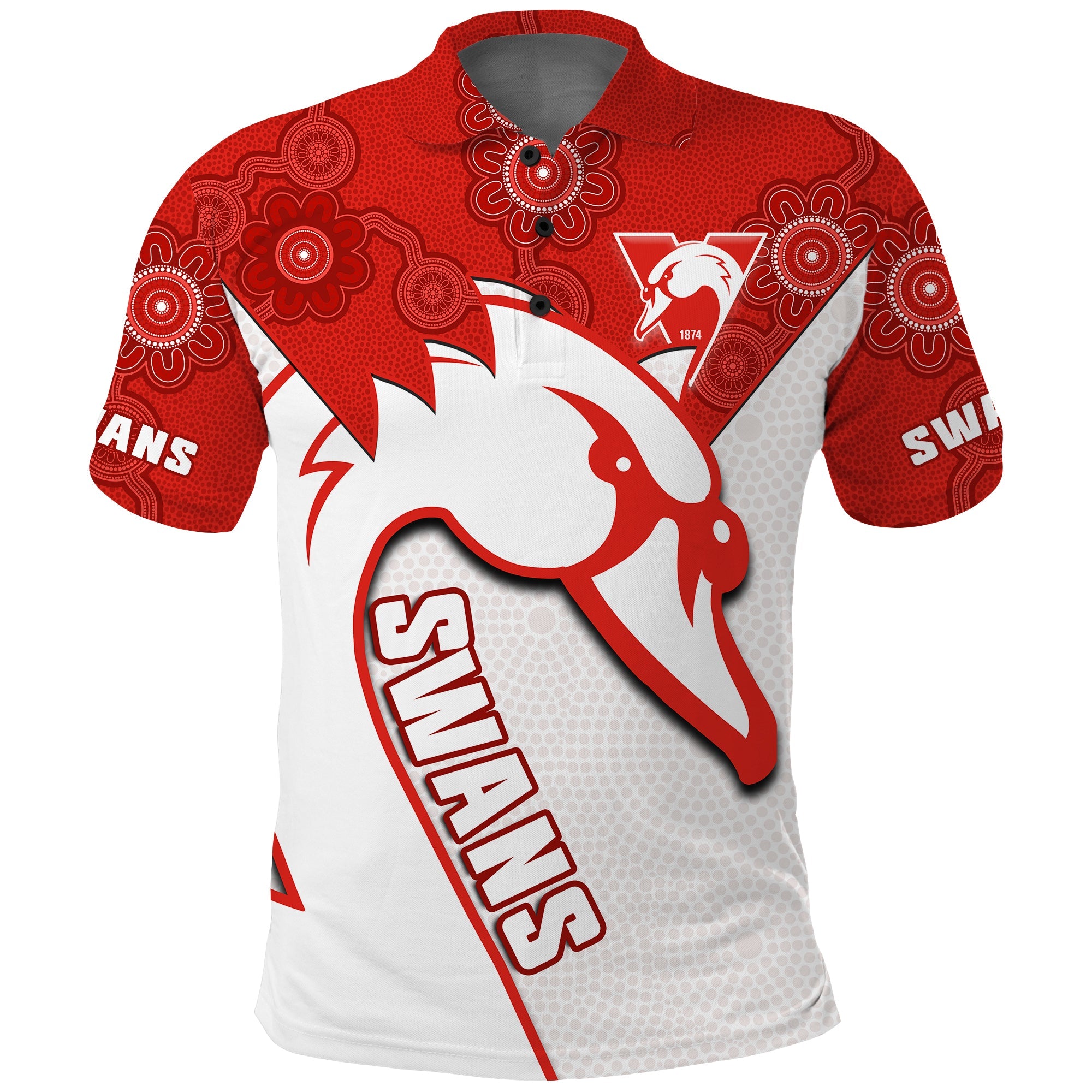 custom-text-and-number-sydney-football-polo-shirt-swans-1874-dot-painting-artsy