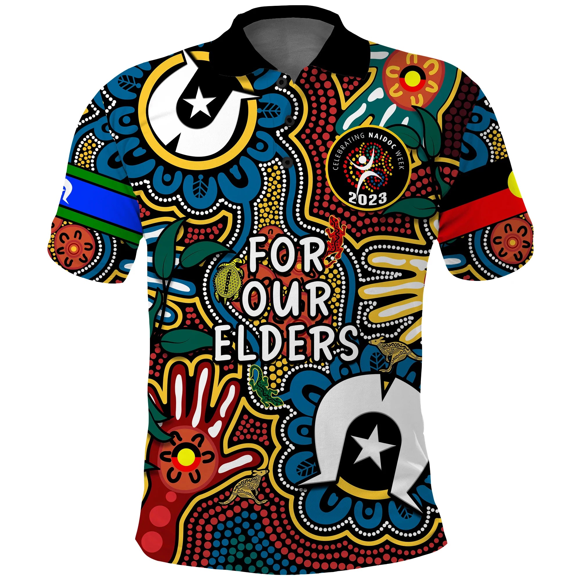 custom-text-and-number-australia-naidoc-week-2023-polo-shirt-for-our-elders-indigenous