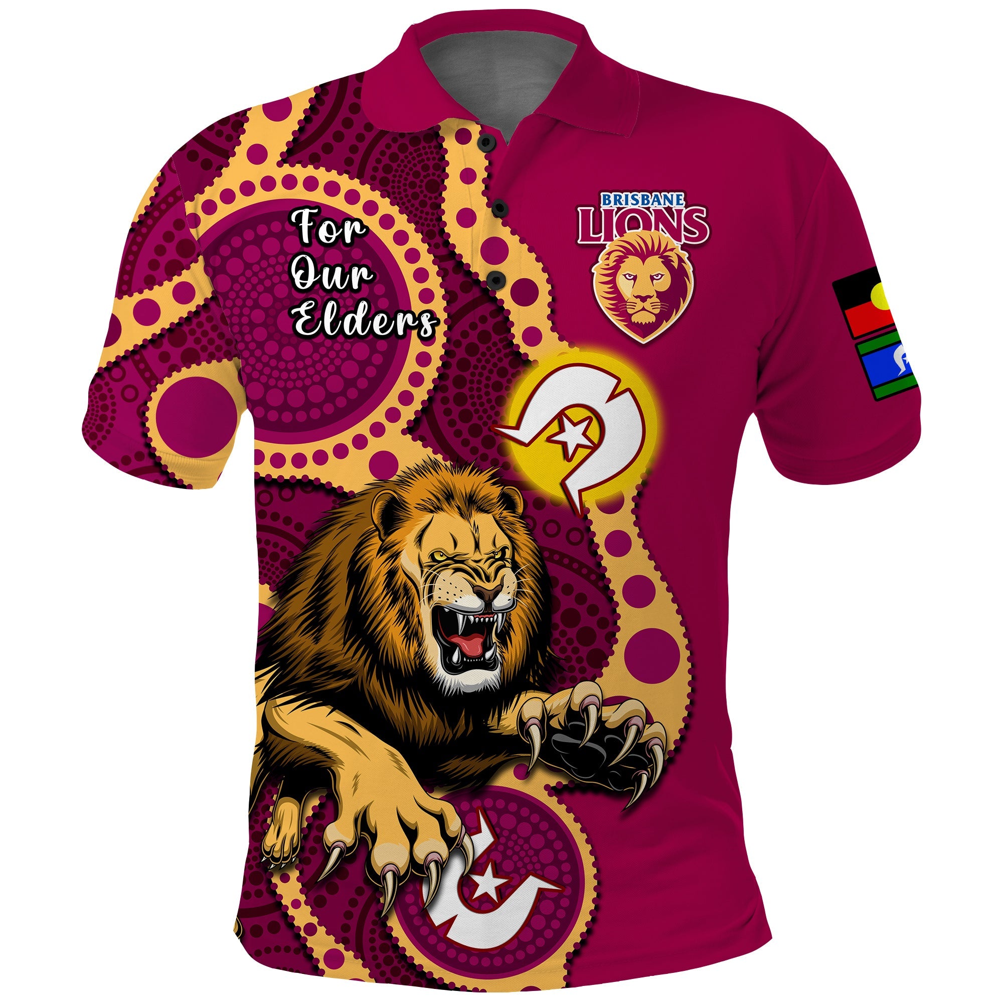 custom-text-and-number-brisbane-lions-football-naidoc-2023-polo-shirt-for-our-elders-indigenous-art