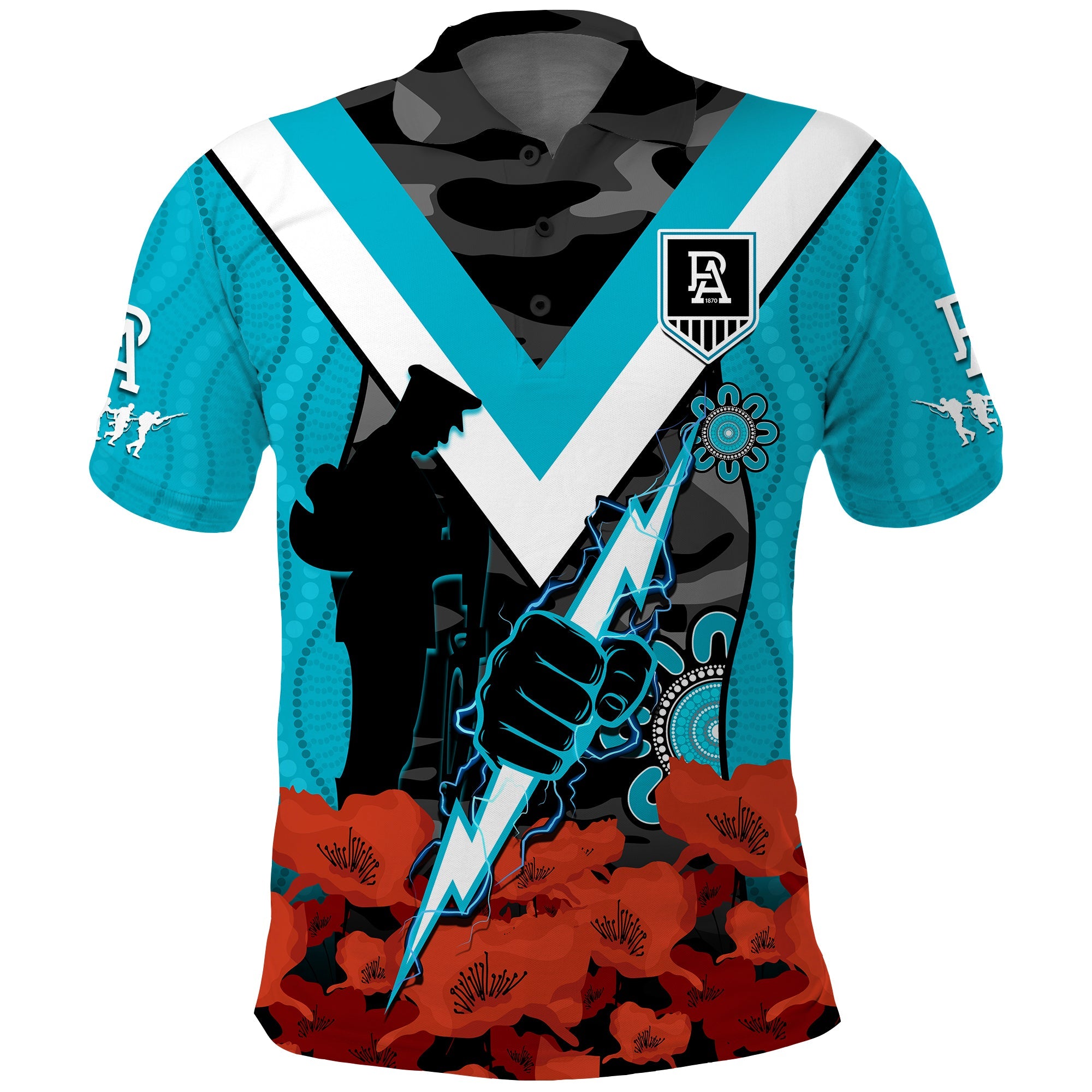 port-adelaide-football-anzac-2023-polo-shirt-power-aboriginal-mix-poppy-camouflage