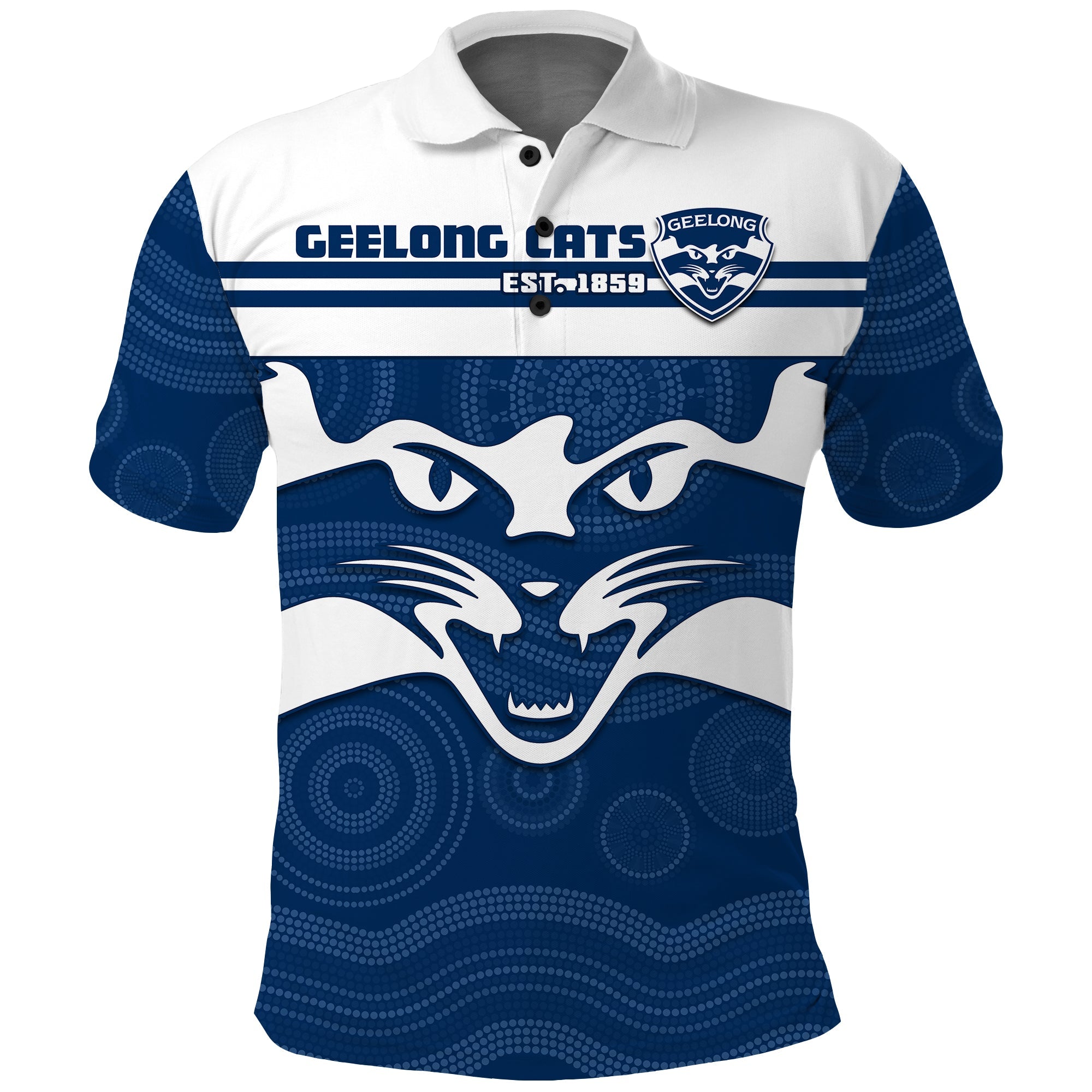 custom-text-and-number-cats-football-polo-shirt-geelong-est-1859-aboriginal-art