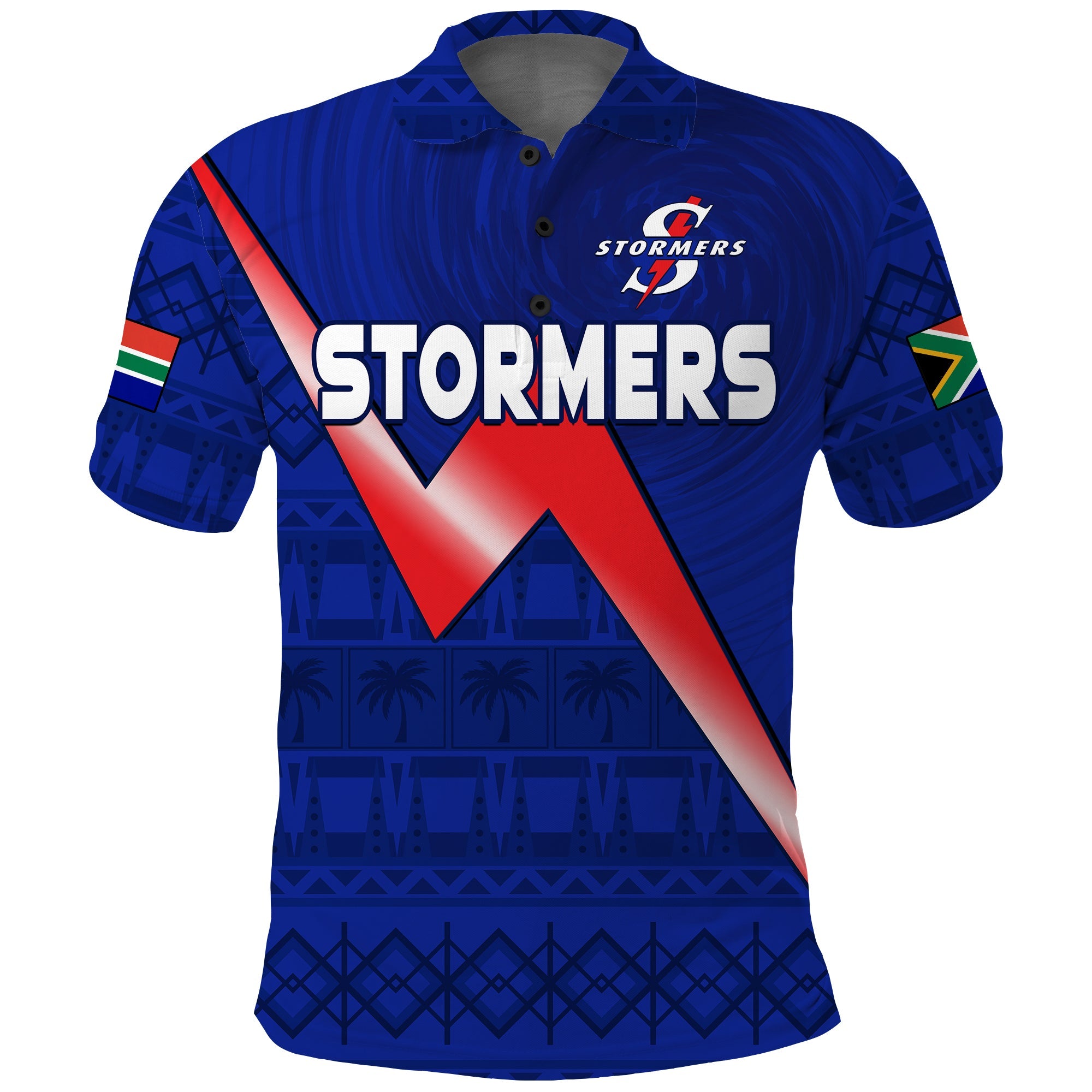 custom-text-and-number-stormers-south-africa-rugby-polo-shirt-we-are-the-champions-urc-african-pattern