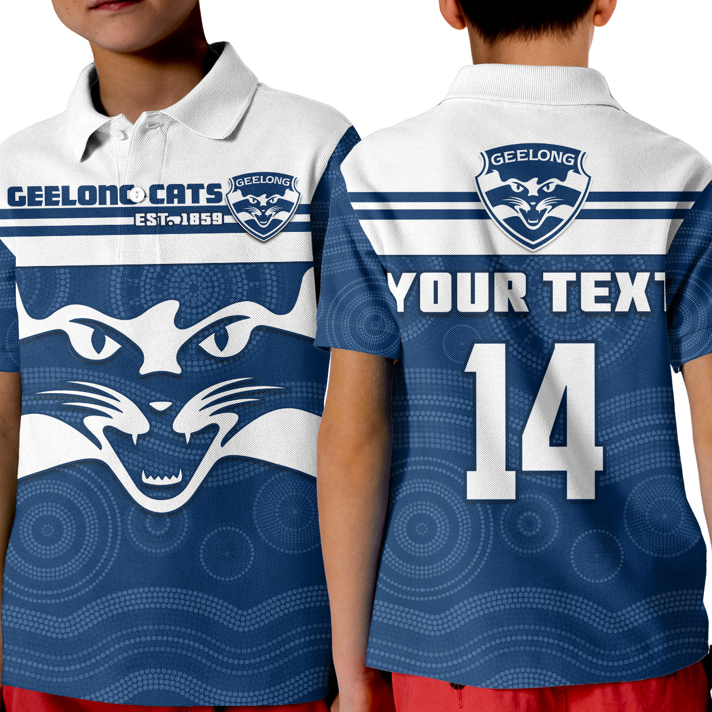 custom-text-and-number-cats-football-polo-shirt-kid-geelong-est-1859-aboriginal-art