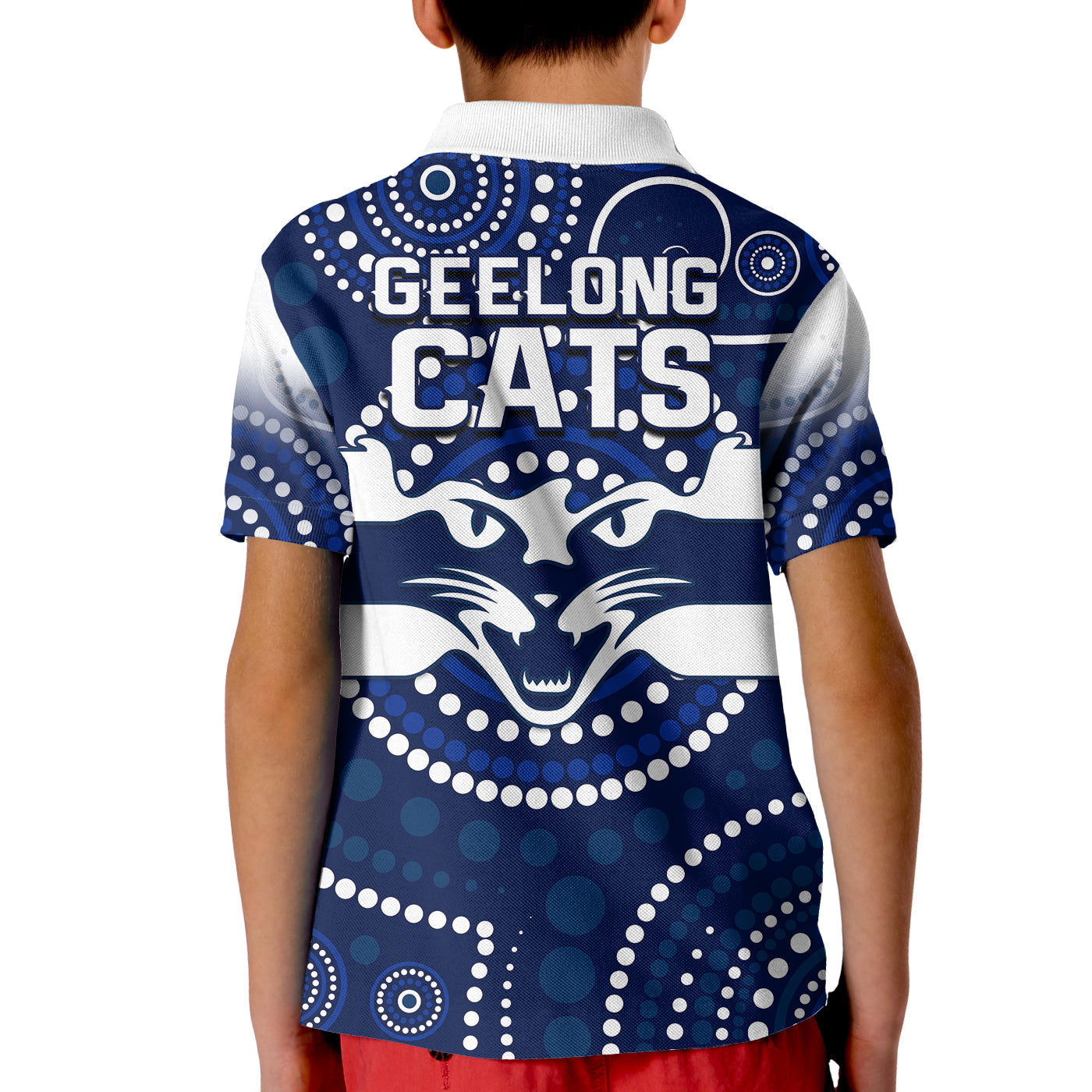 cats-football-polo-shirt-kid-aboriginal-australian-premiers-2022-proud-geelong-cartoon