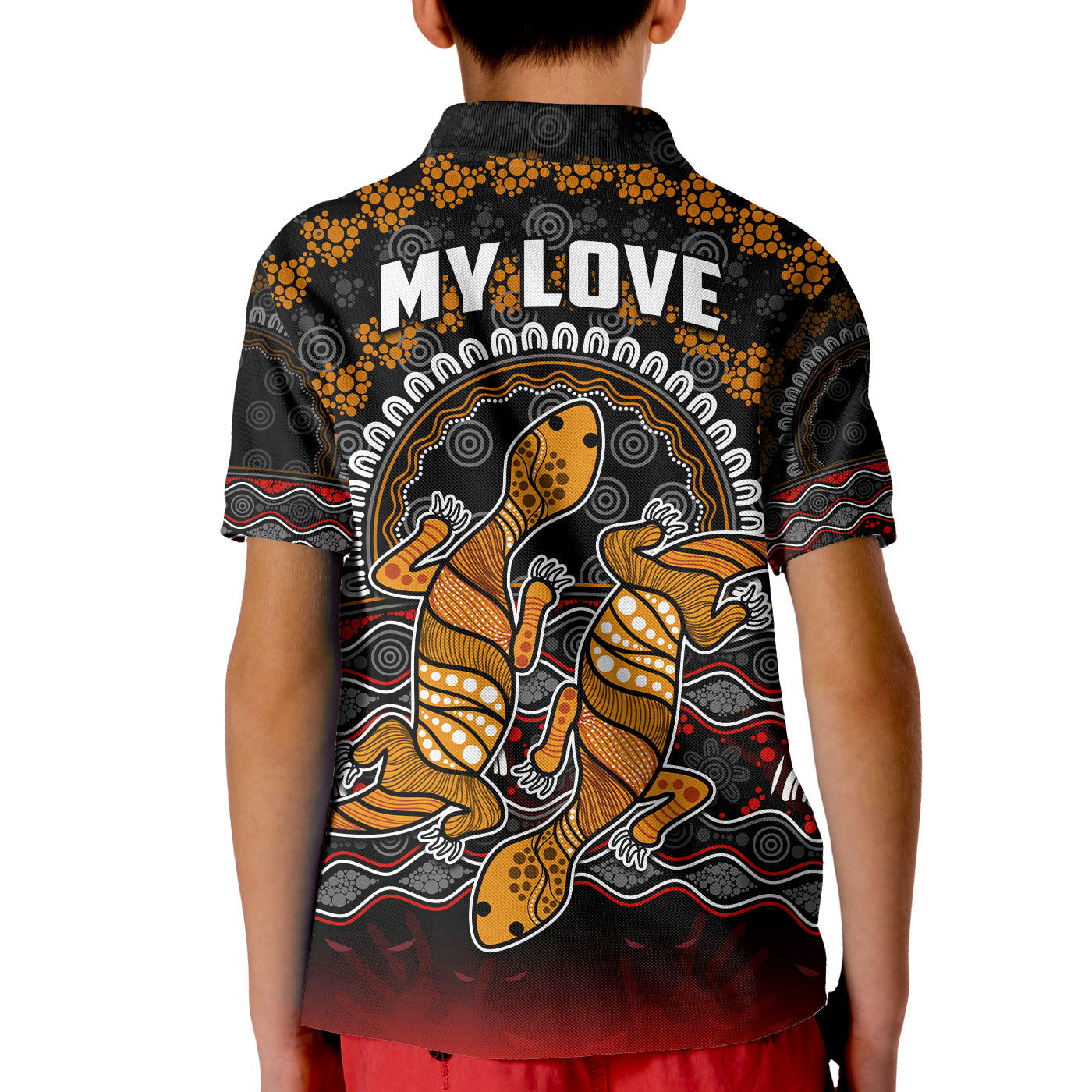 custom-personalised-australia-valentine-polo-shirt-aboriginal-couple-lizards-my-love