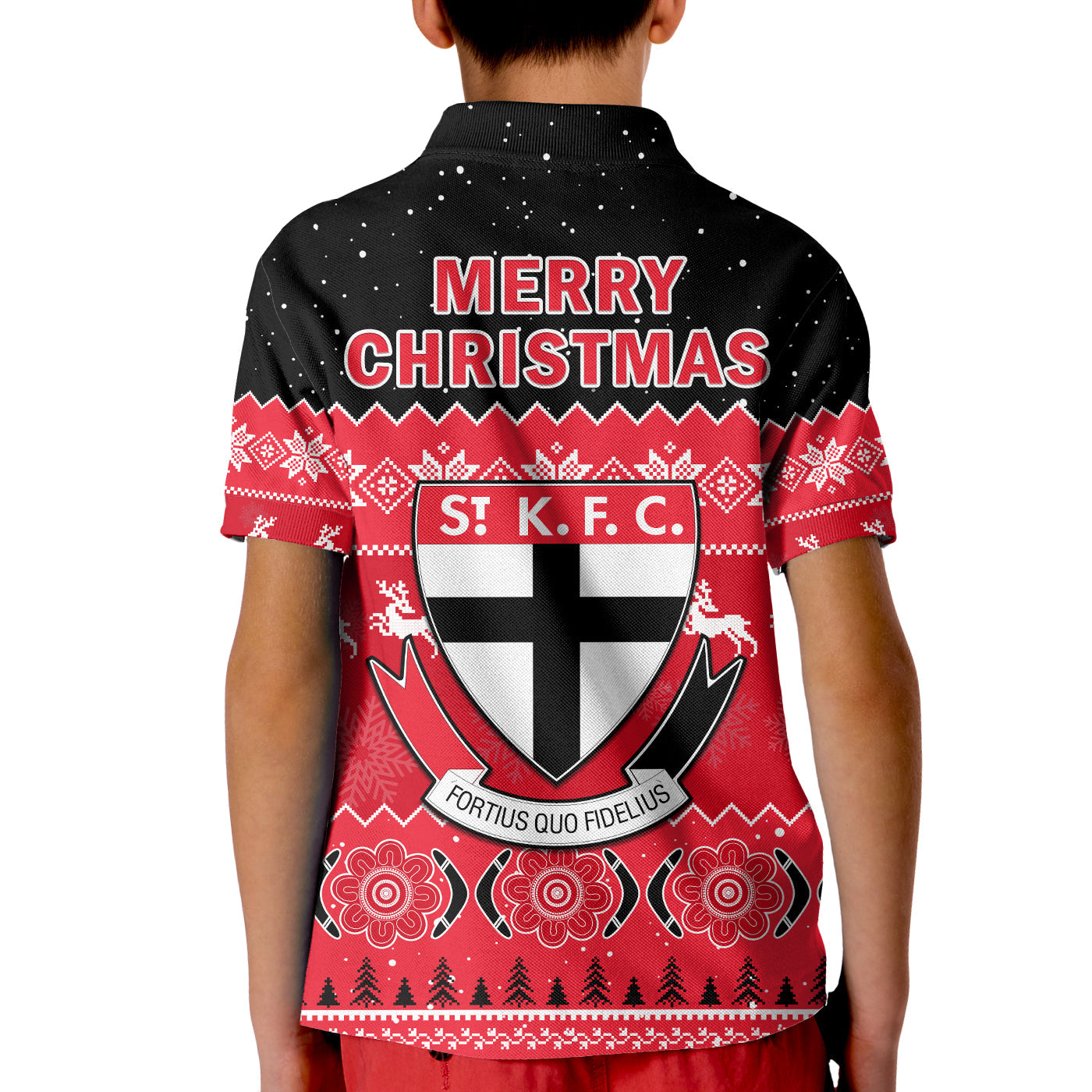 st-kilda-football-polo-shirt-kid-saints-indigenous-merry-christmas