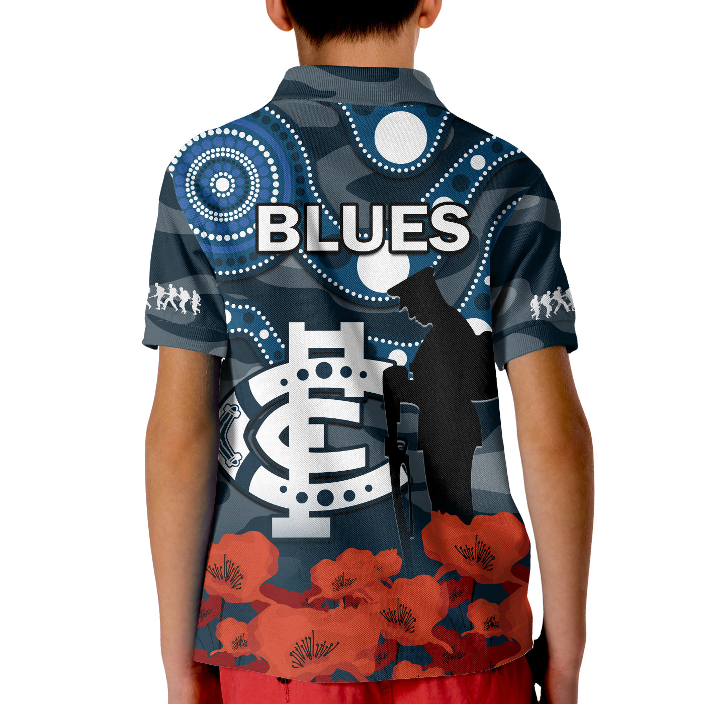 carlton-football-anzac-2023-polo-shirt-blues-aboriginal-mix-poppy-camouflage