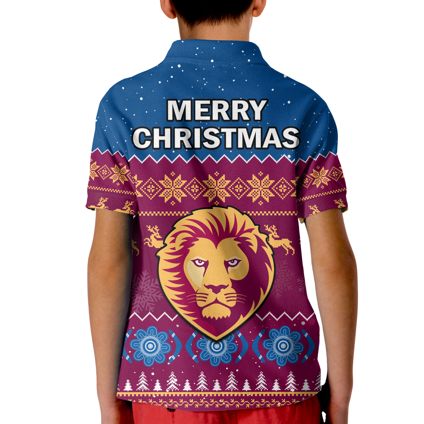 brisbane-football-polo-shirt-kid-lions-indigenous-merry-christmas