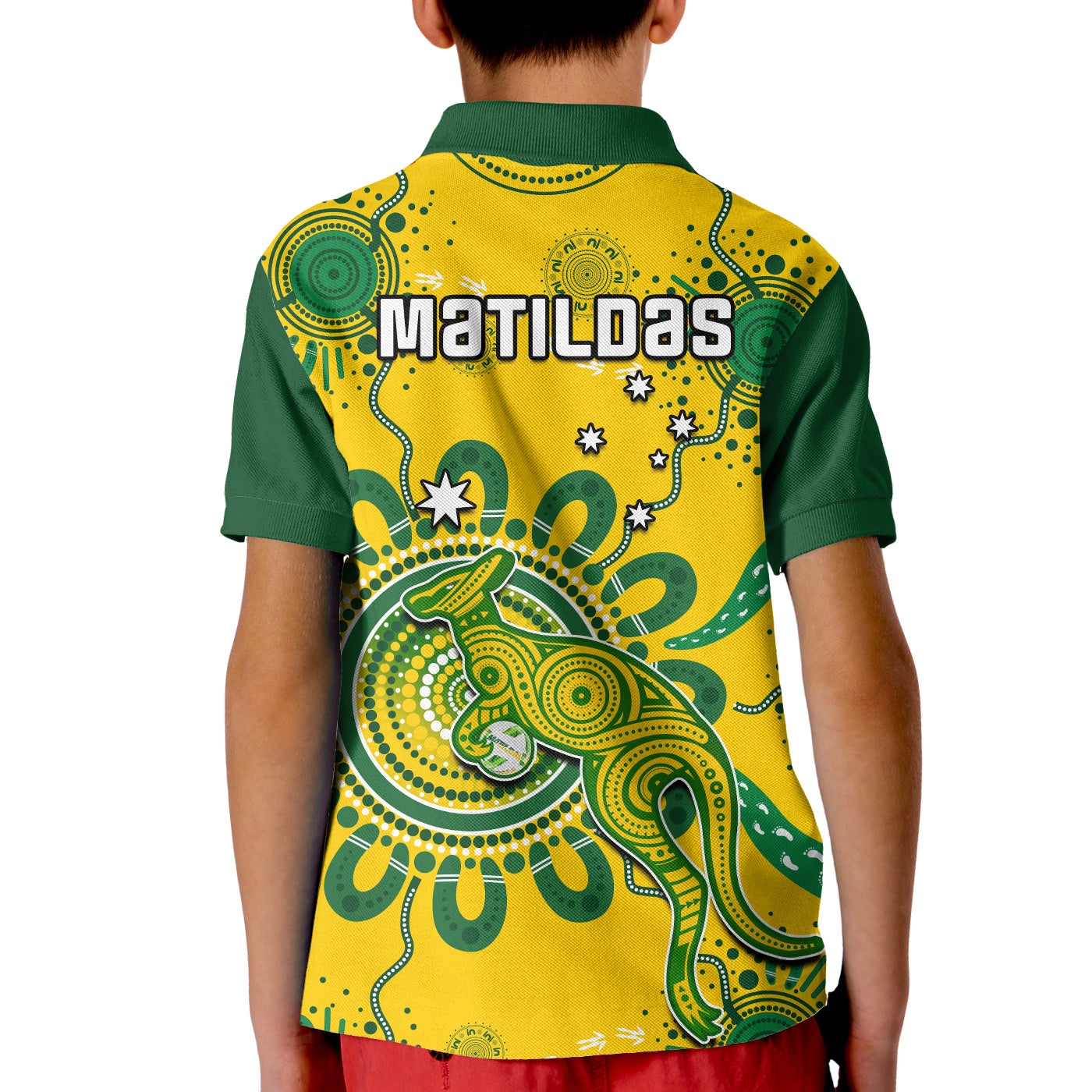 australia-soccer-polo-shirt-kid-kangaroos-matildas-2023-fifa-womens-world-cup