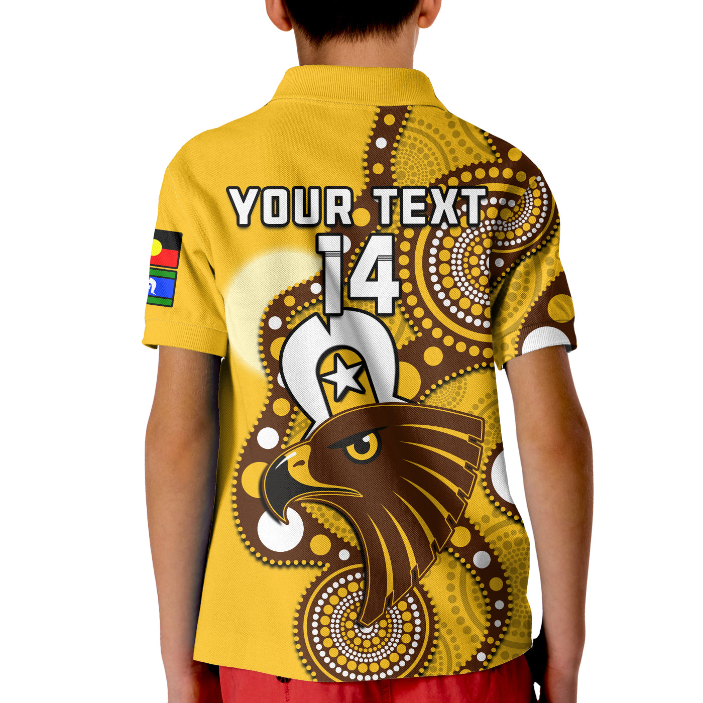 custom-text-and-number-hawthorn-football-naidoc-2023-polo-shirt-hawks-for-our-elders-indigenous