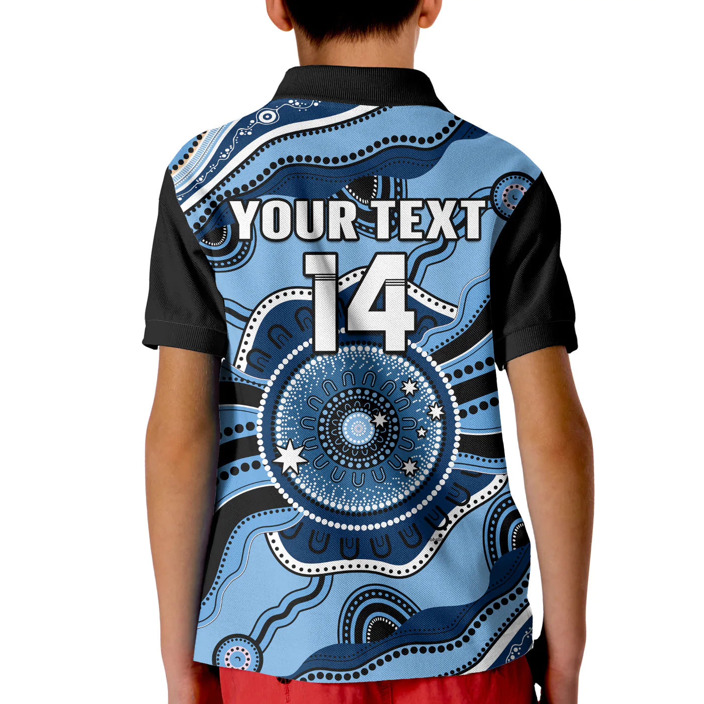 custom-text-and-number-sydney-football-polo-shirt-kid-aboriginal-go-sky-blues-art