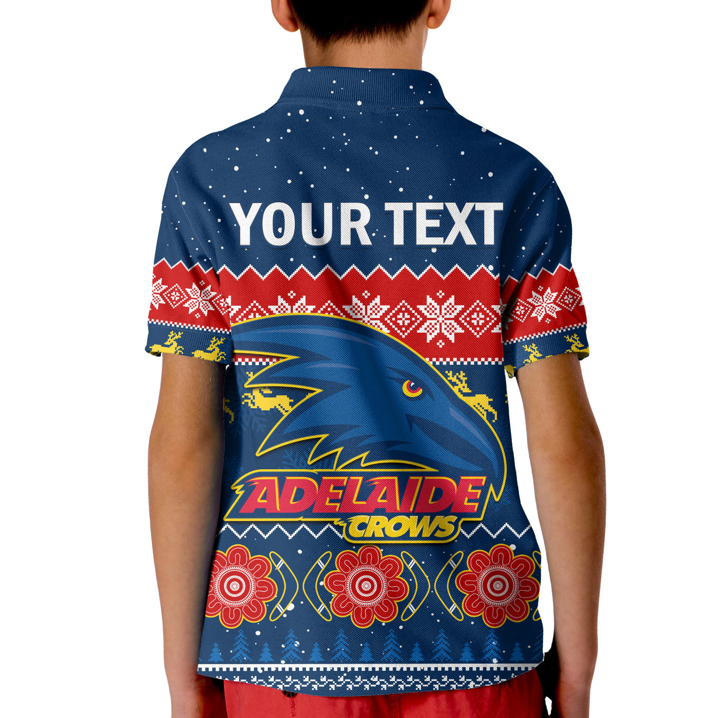 custom-personalised-adelaide-football-polo-shirt-crows-indigenous-merry-christmas