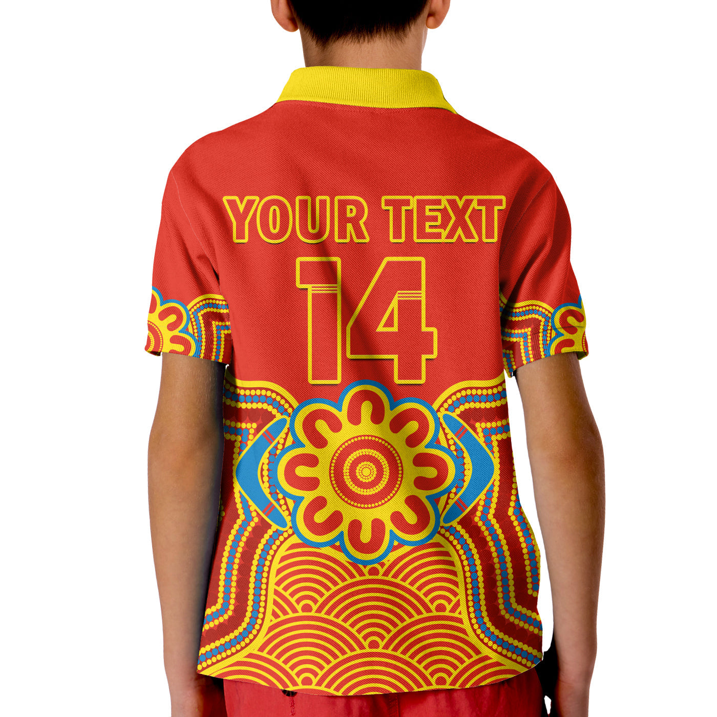 custom-text-and-number-gold-coast-football-polo-shirt-suns-indigenous-pattern