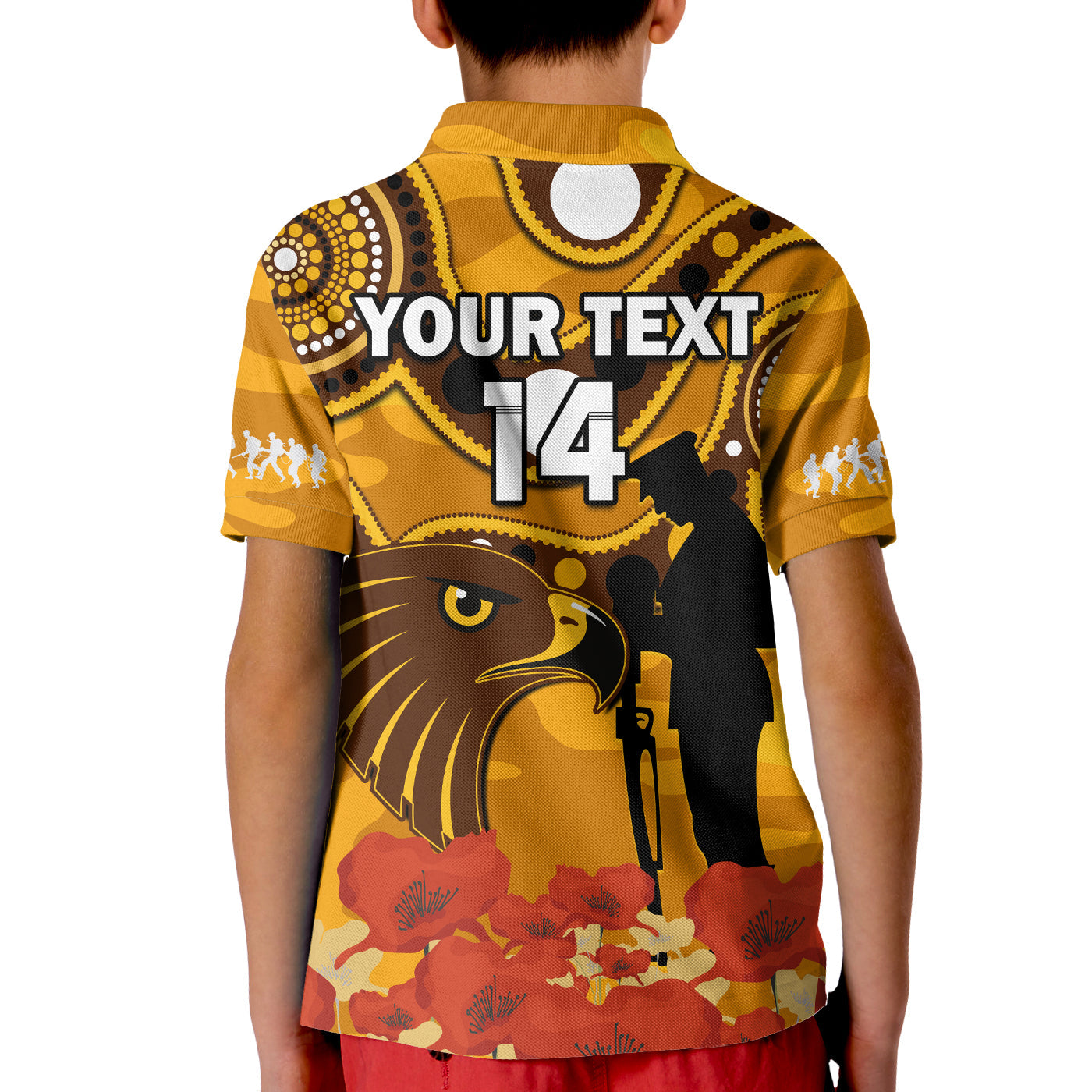 custom-text-and-number-hawks-football-anzac-2023-polo-shirt-indigenous-mix-poppy-camouflage