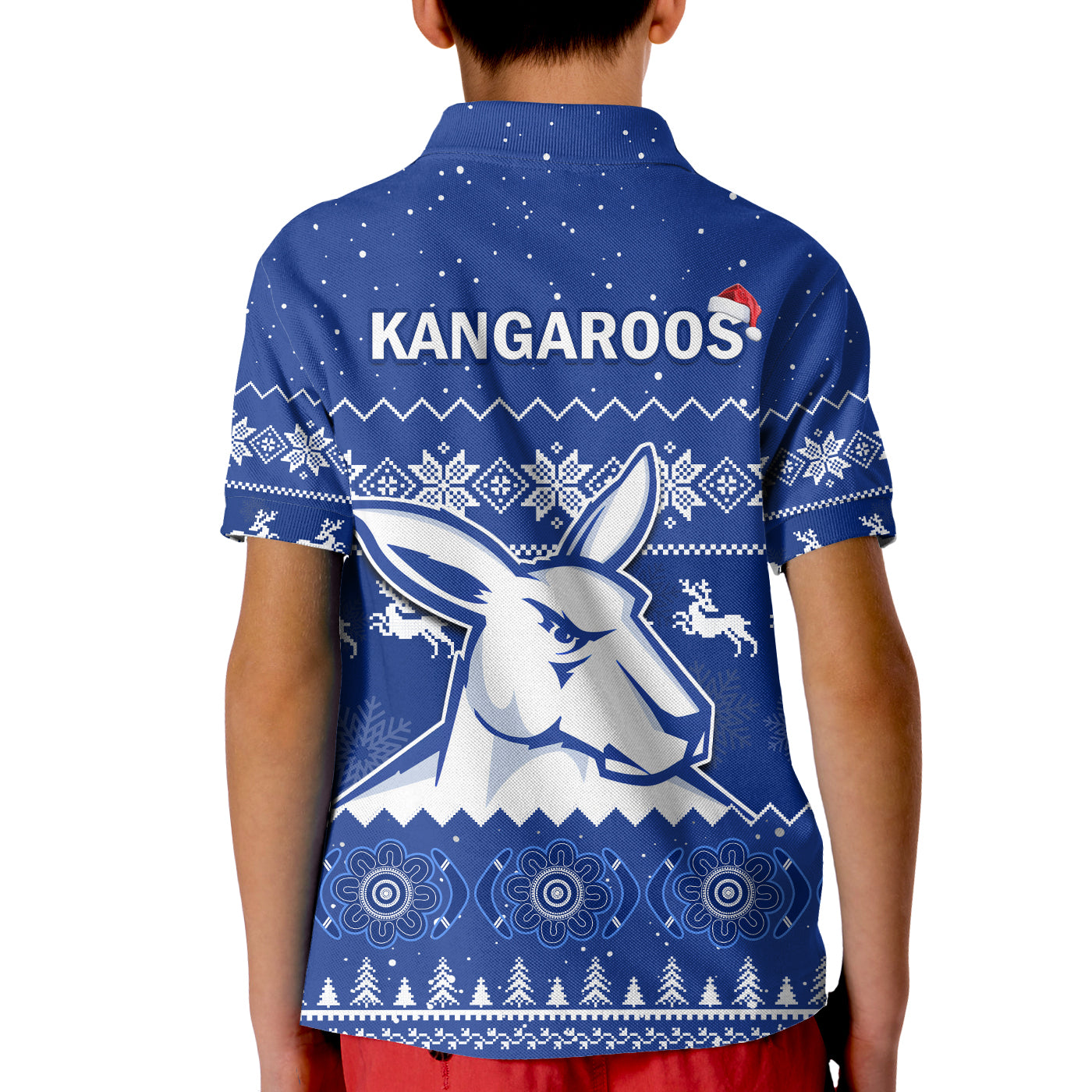 melbourne-football-polo-shirt-kid-north-kangaroos-indigenous-merry-christmas